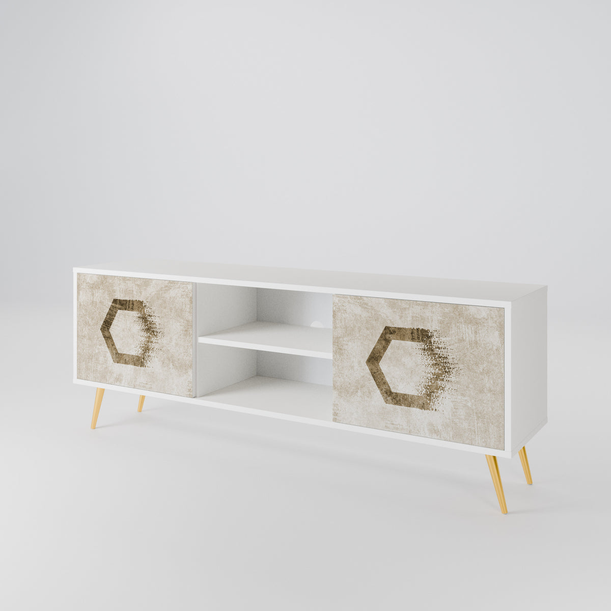 HEXAGONAL SHAPES Έπιπλο τηλεόρασης 2-θυρών