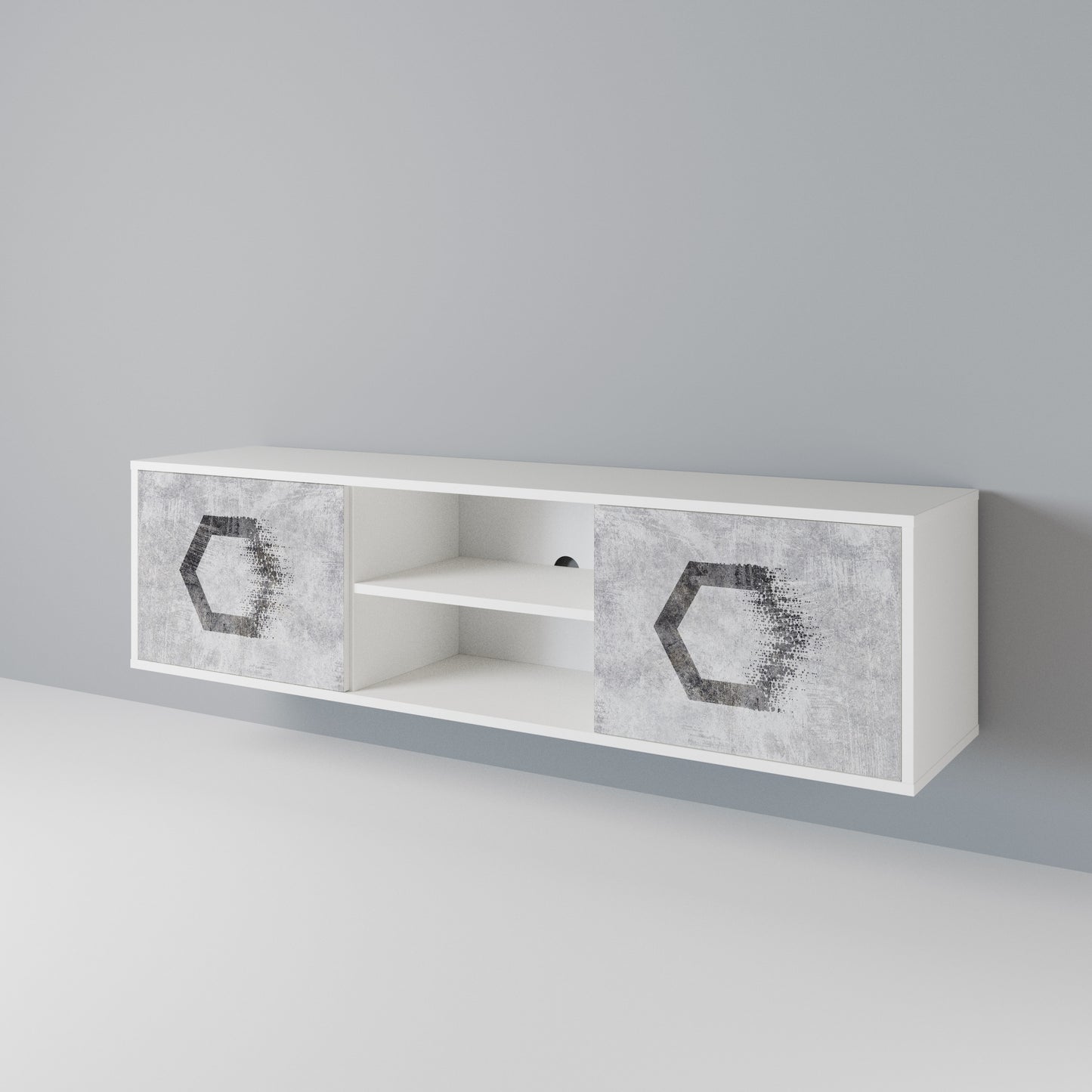 HEXAGONAL FIGURES Έπιπλο τηλεόρασης 2-θυρών