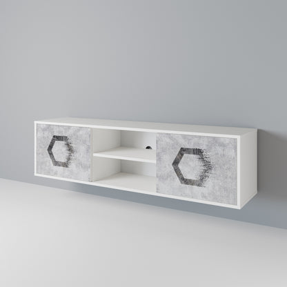 HEXAGONAL FIGURES Έπιπλο τηλεόρασης 2-θυρών
