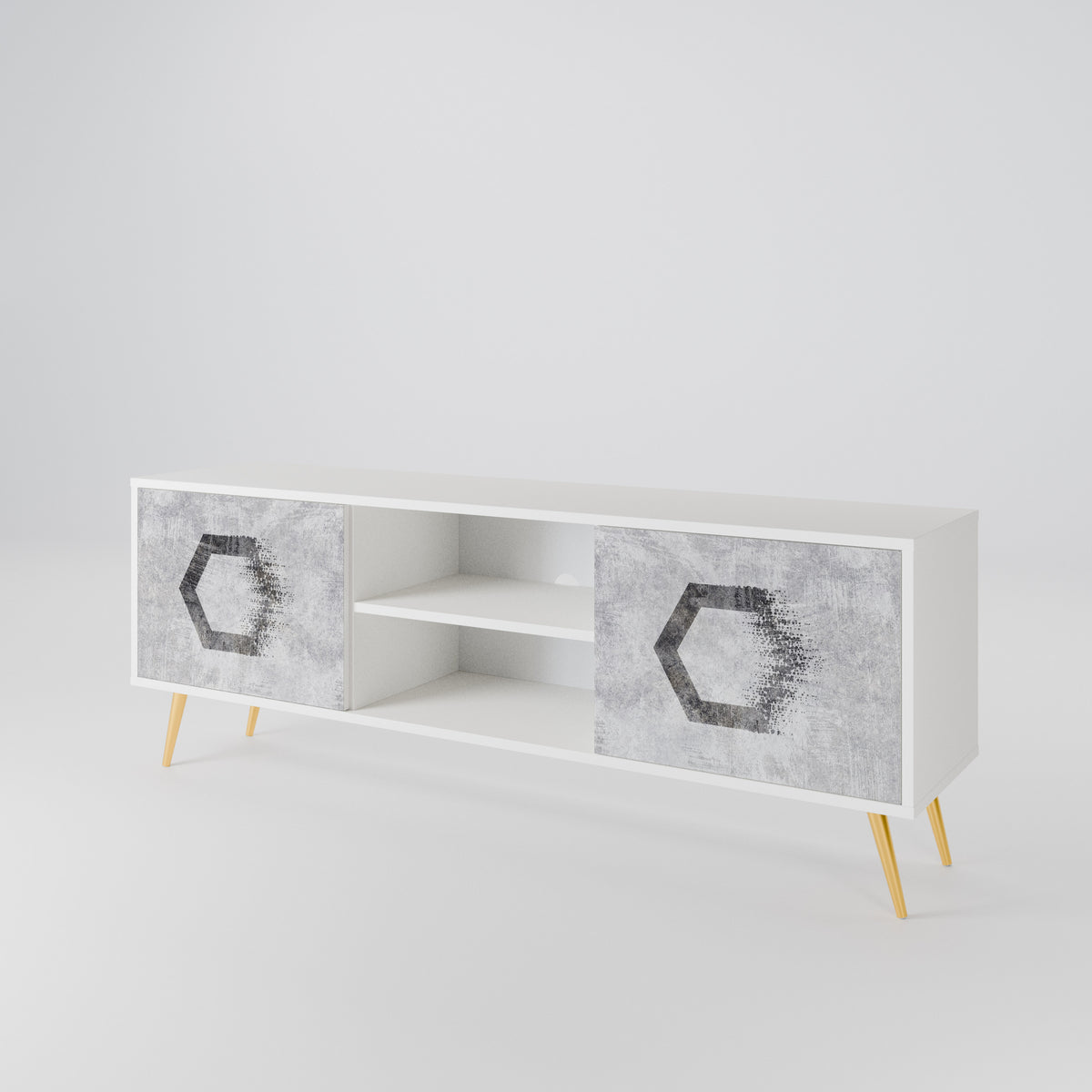 HEXAGONAL FIGURES Έπιπλο τηλεόρασης 2-θυρών