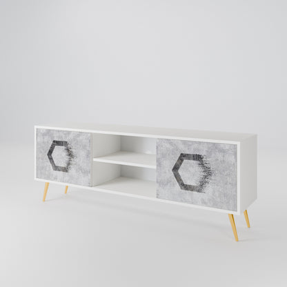 HEXAGONAL FIGURES Έπιπλο τηλεόρασης 2-θυρών