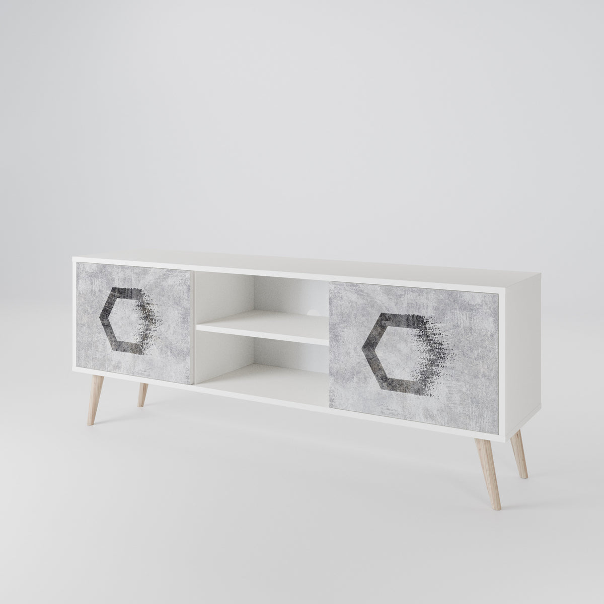 HEXAGONAL FIGURES Έπιπλο τηλεόρασης 2-θυρών