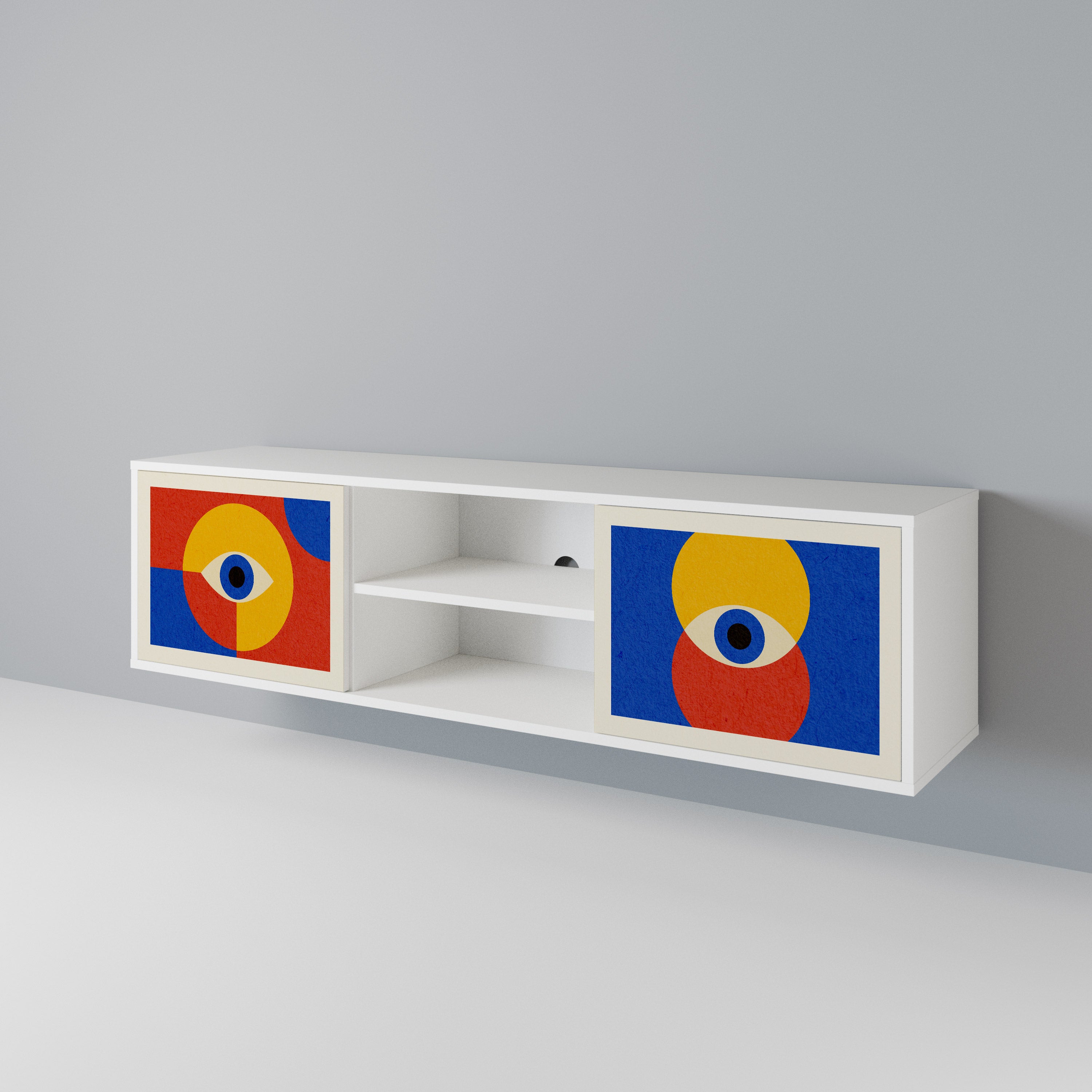 GEOMETRIC EYES 2-Door TV Cabinet