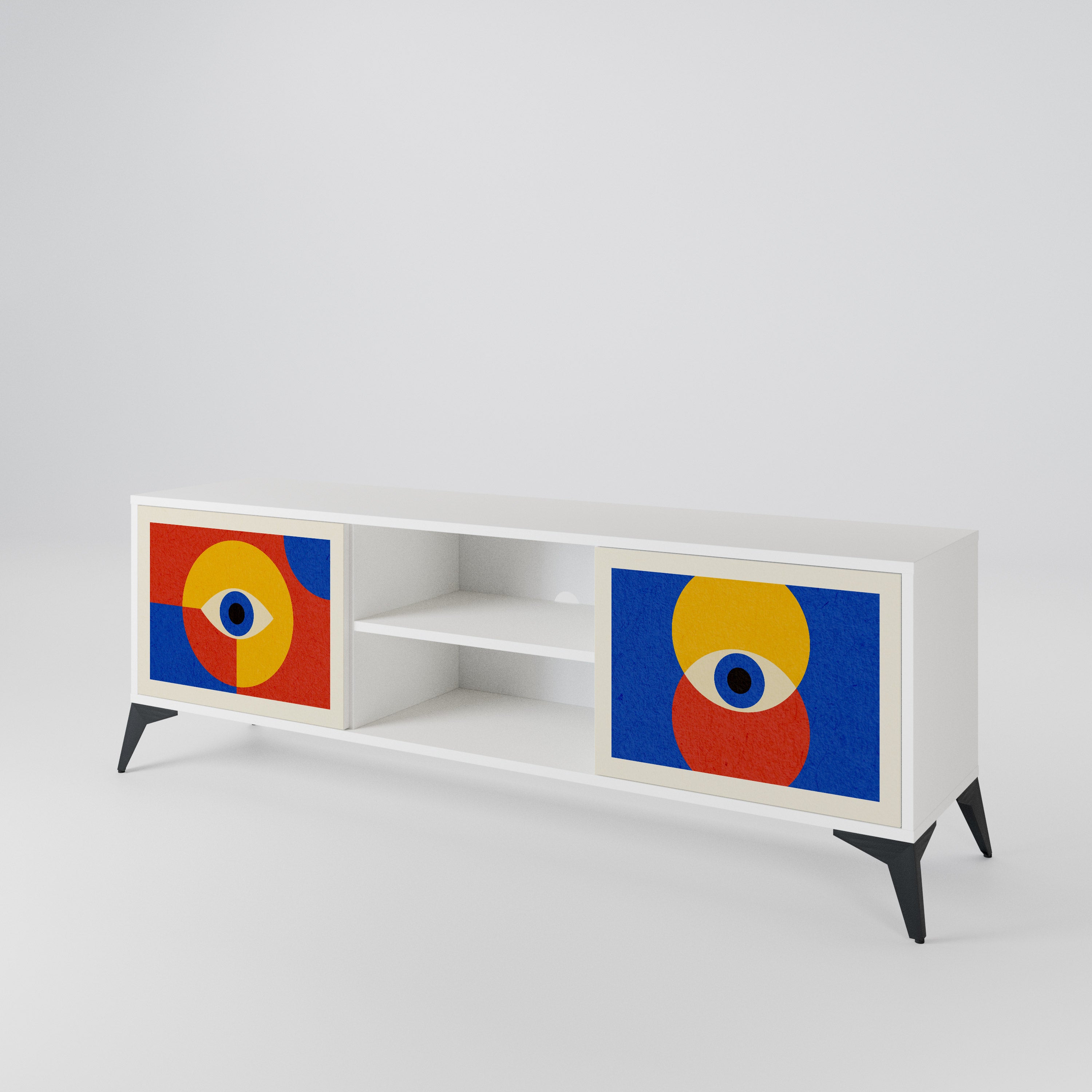 GEOMETRIC EYES 2-Door TV Cabinet