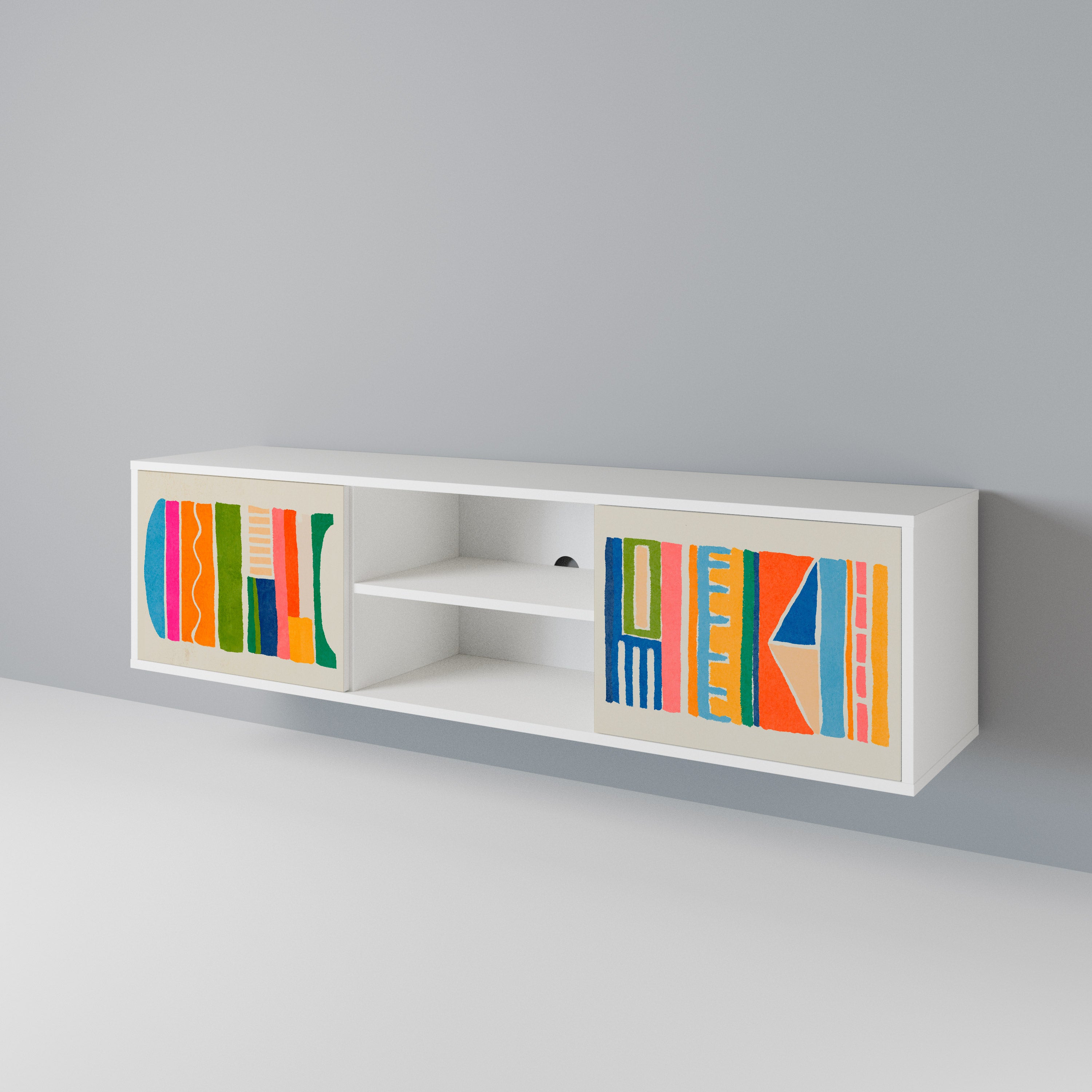 GEOMETRIC SHINE 2-Door TV Cabinet