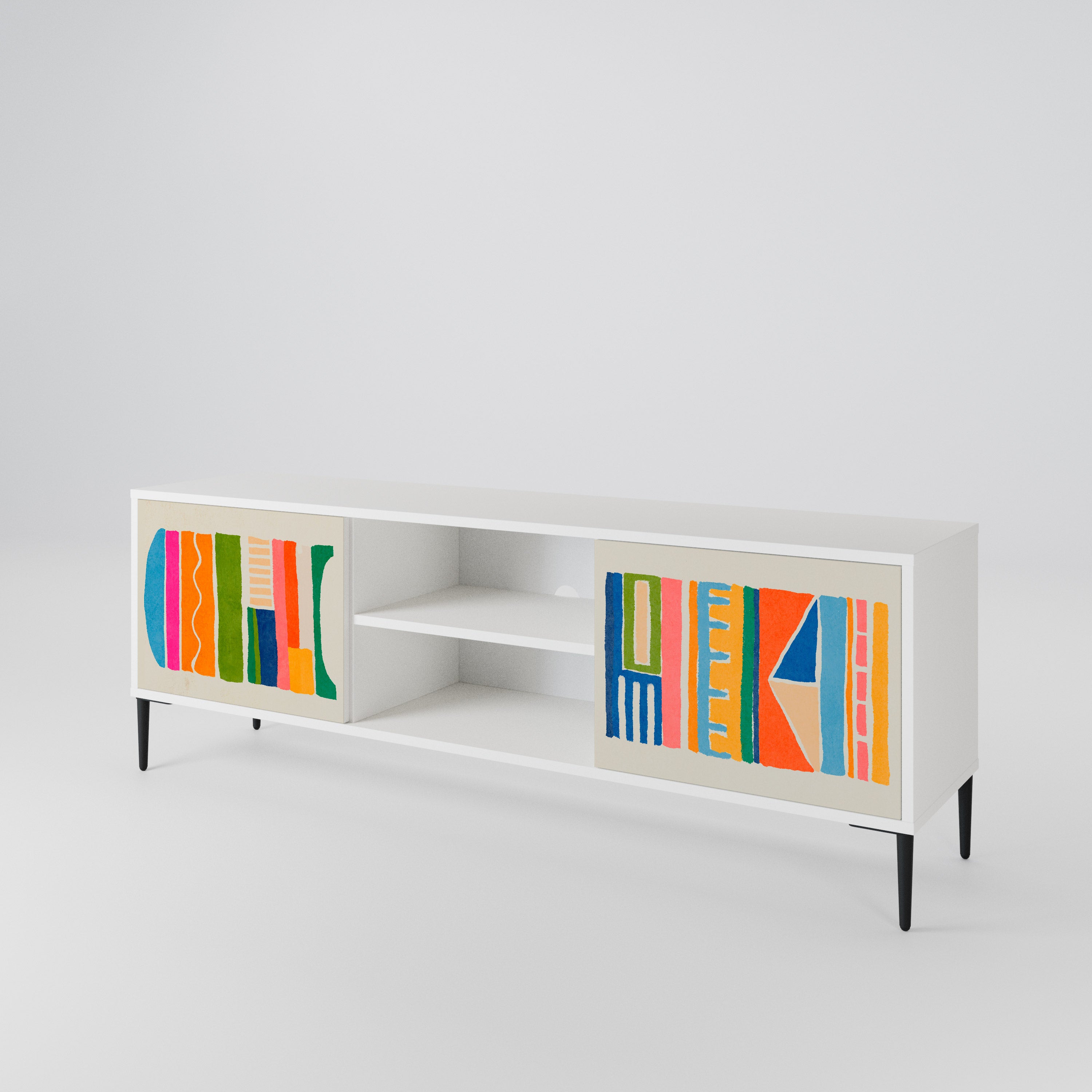 GEOMETRIC SHINE 2-Door TV Cabinet