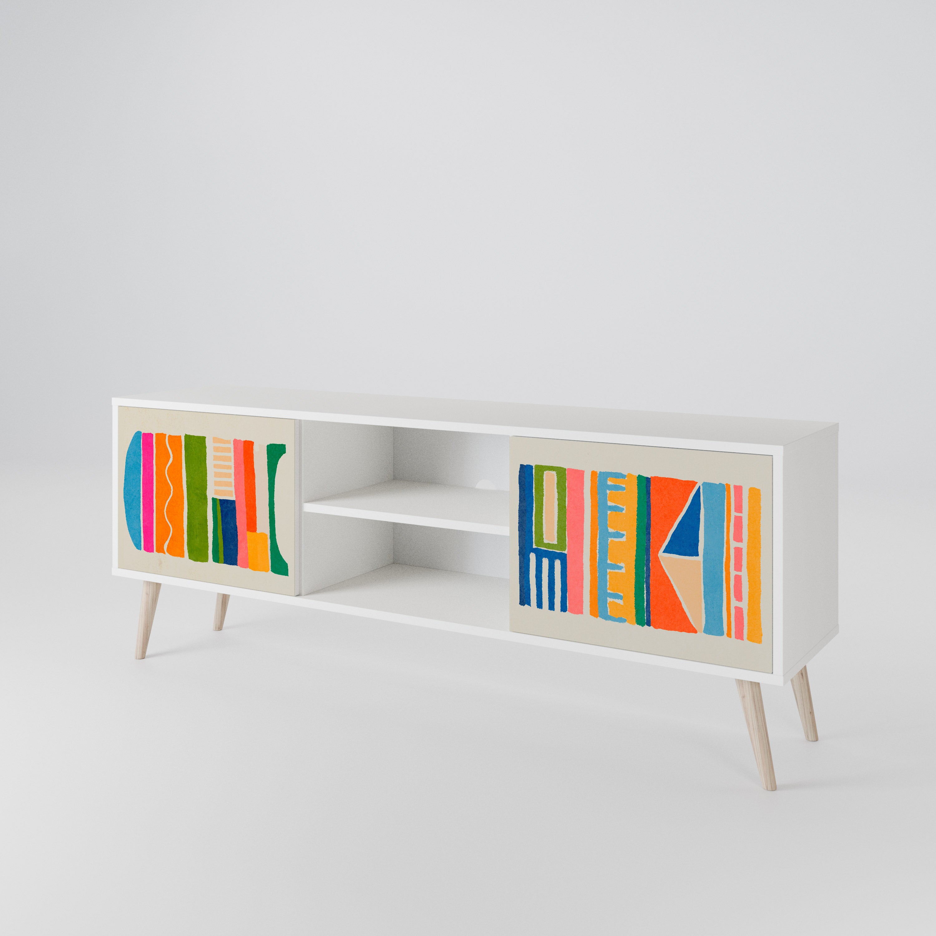 GEOMETRIC SHINE 2-Door TV Cabinet