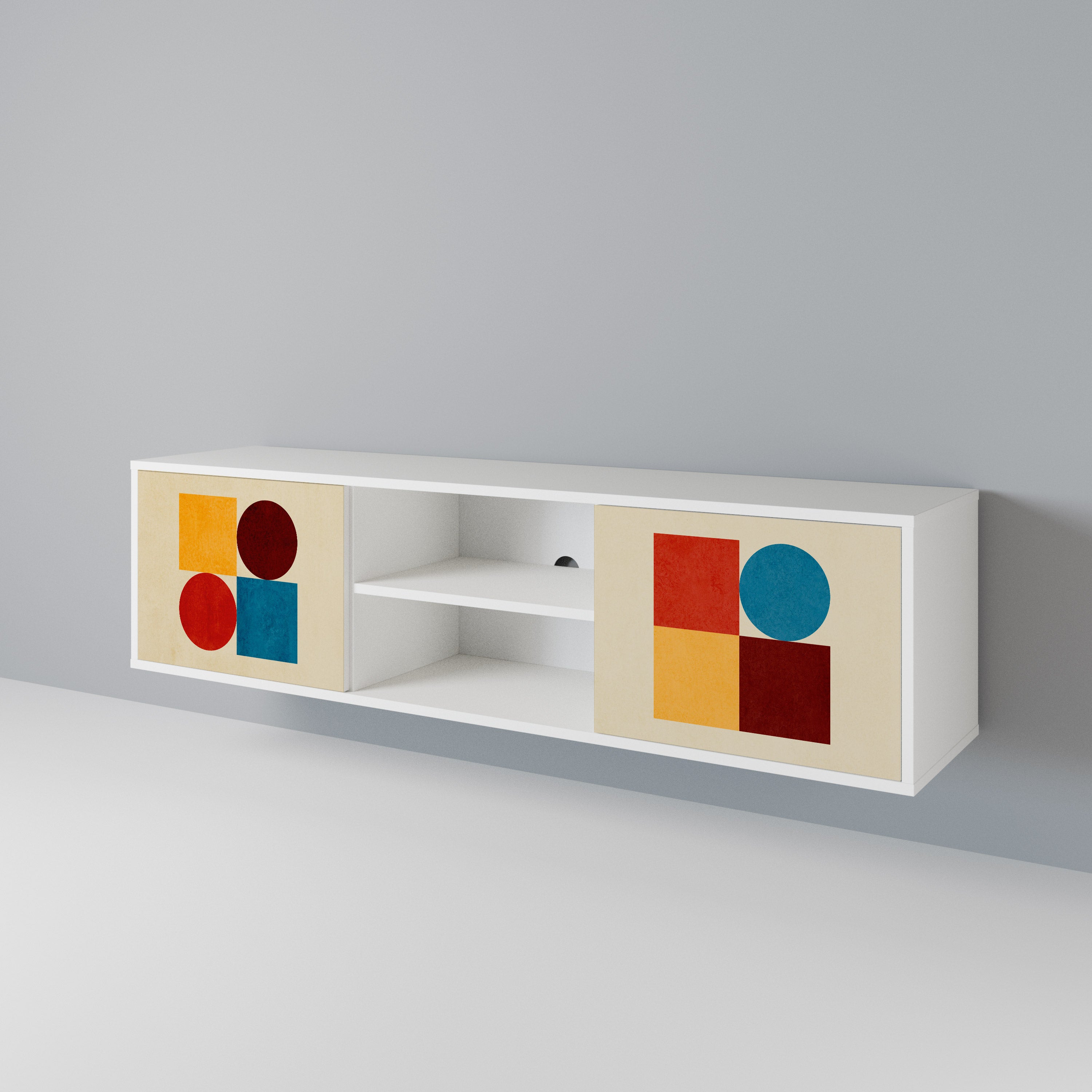 GEOMETRIC PUZZLE 2-Door TV Cabinet