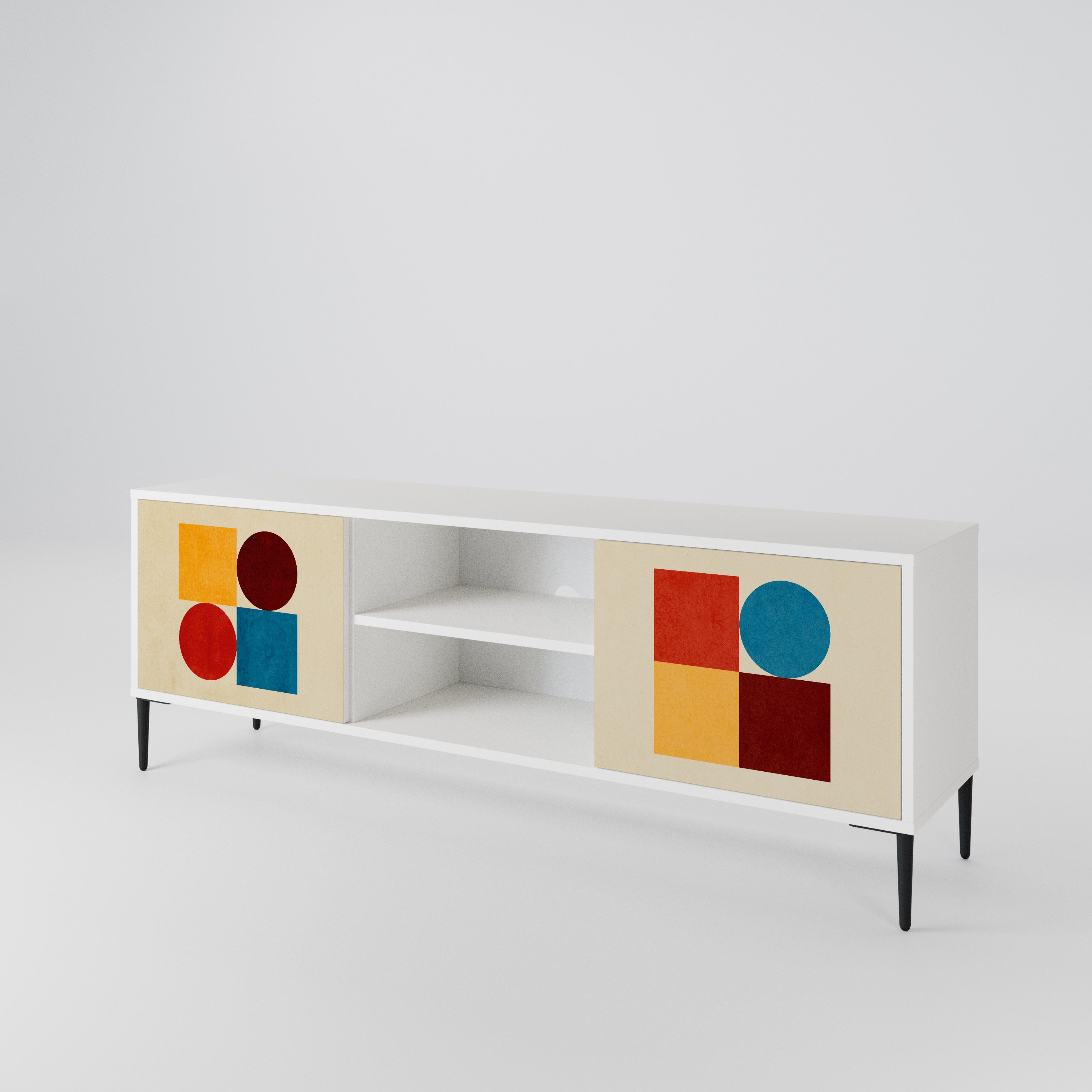 GEOMETRIC PUZZLE 2-Door TV Cabinet