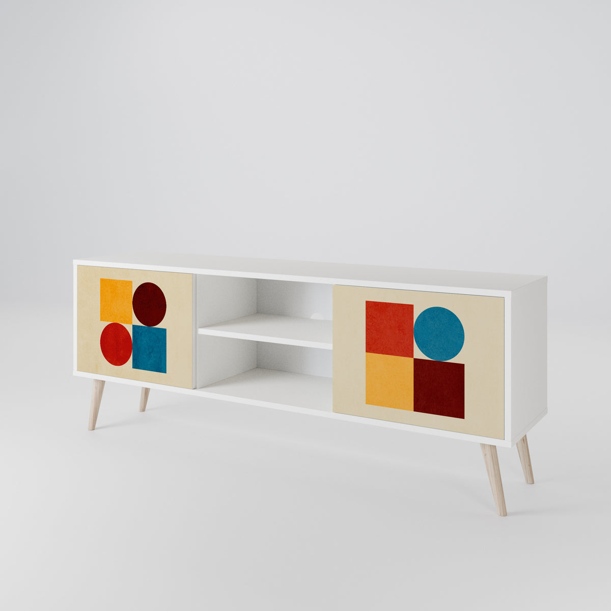 GEOMETRIC PUZZLE Έπιπλο τηλεόρασης 2-θυρών