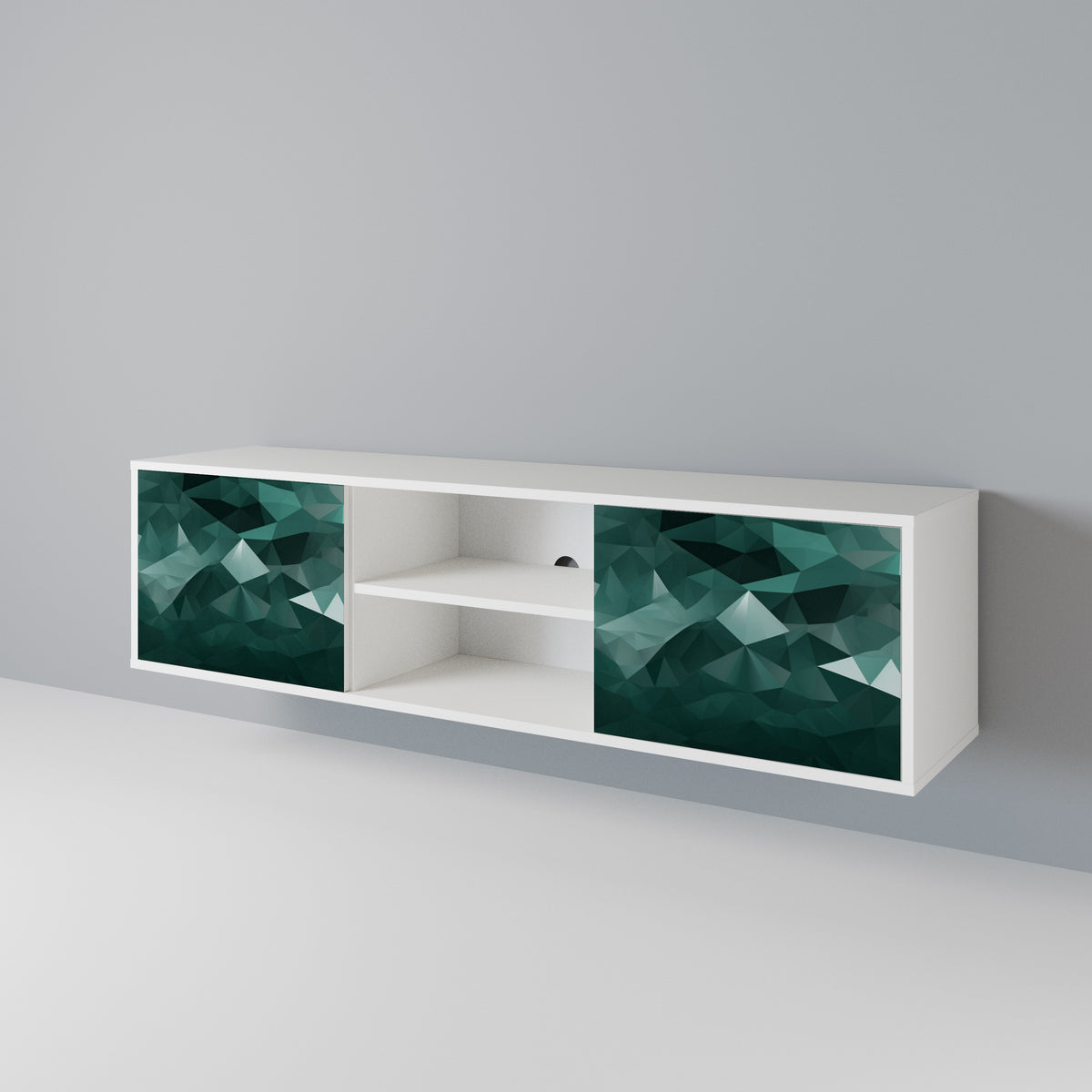 POLYGONAL FLOATING Έπιπλο τηλεόρασης 2-θυρών