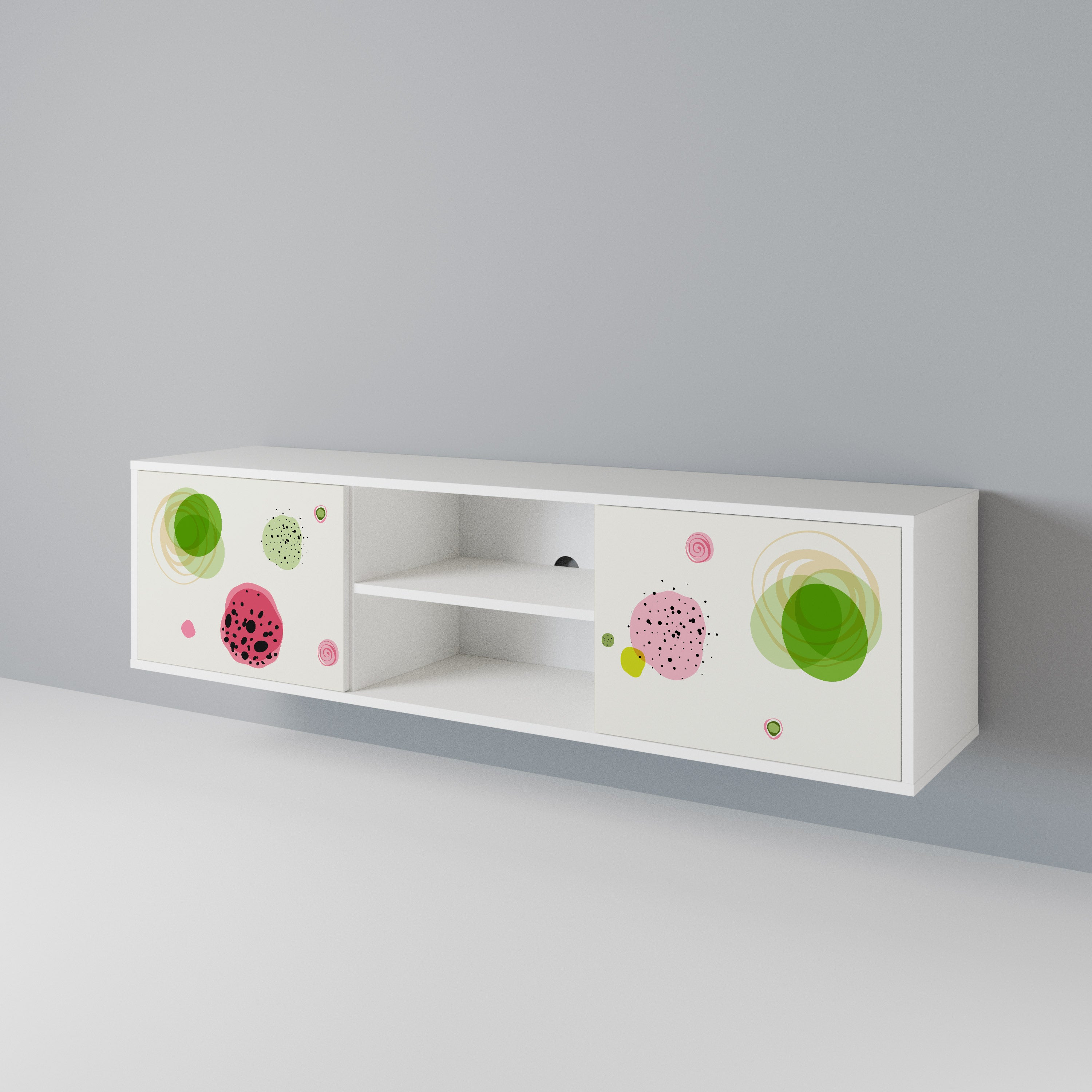 COLORFUL COSMOS 2-Door TV Cabinet