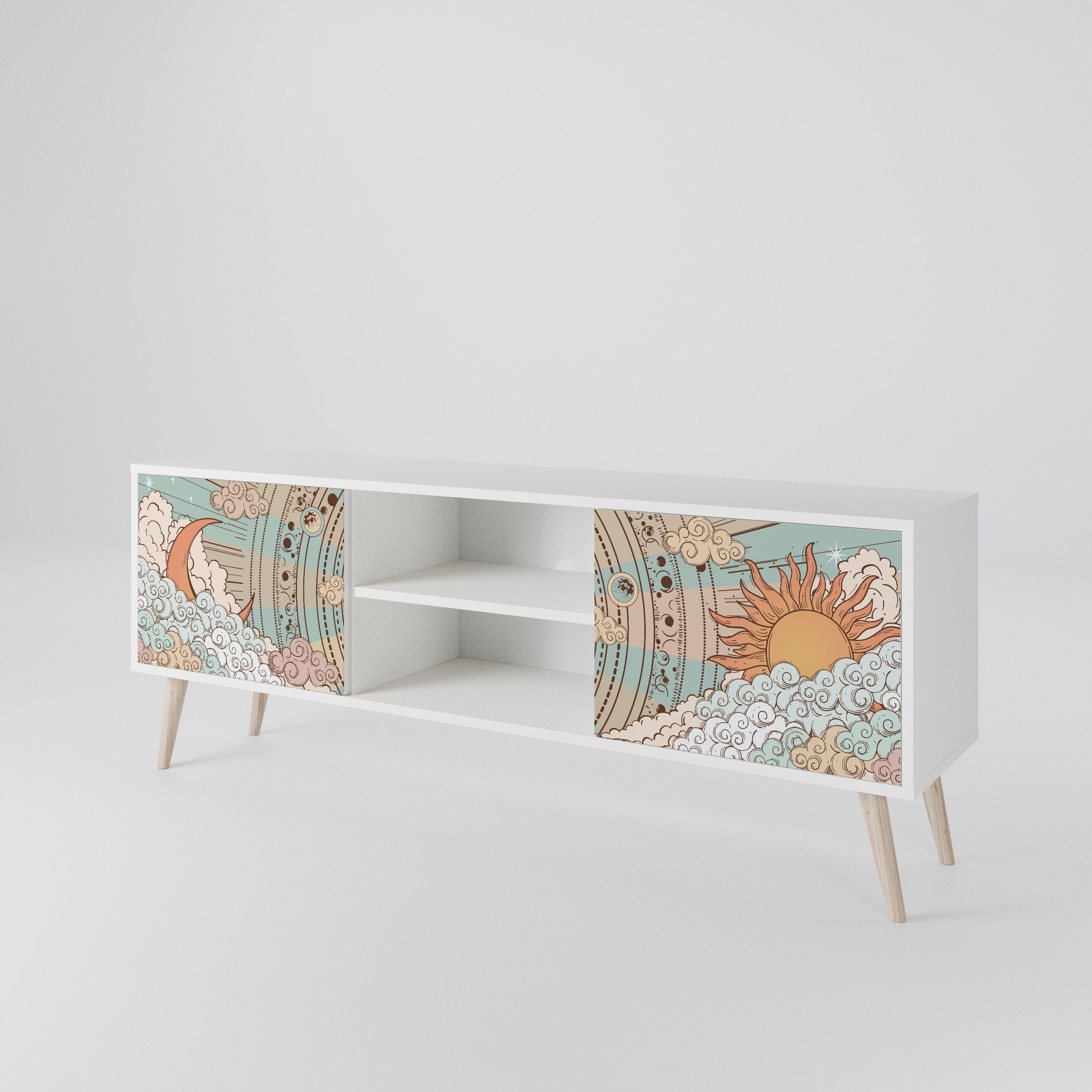MYSTICAL STRUCTURE 2-Door TV Cabinet