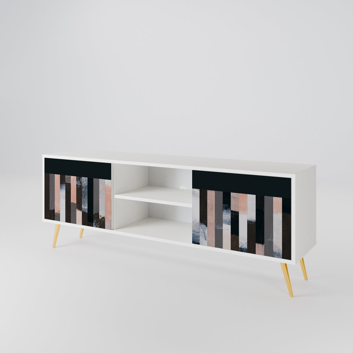 COLLAGE OF RECTANGLES Έπιπλο τηλεόρασης 2-θυρών