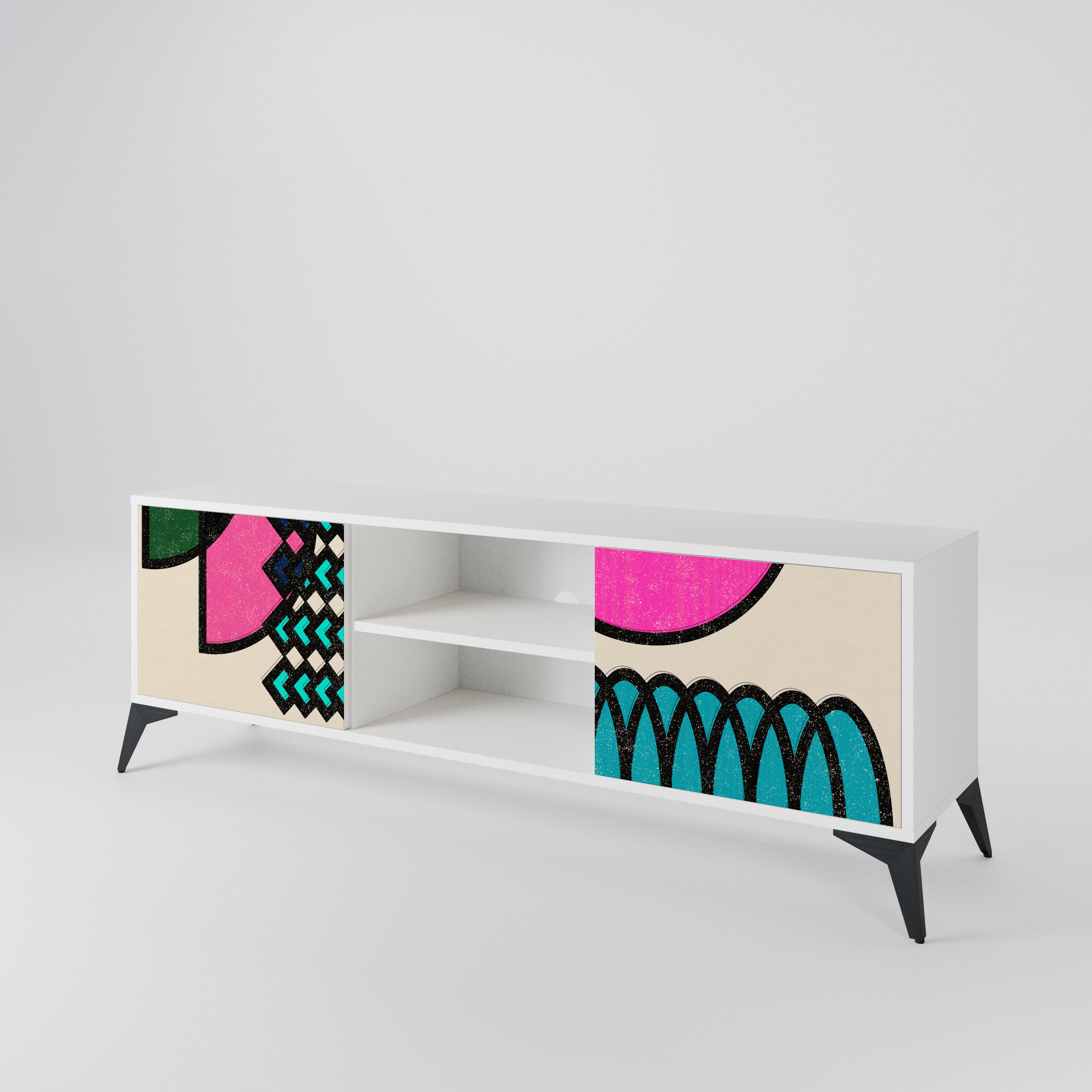 GEOMETRIC RHAPSODY 2-Door TV Cabinet