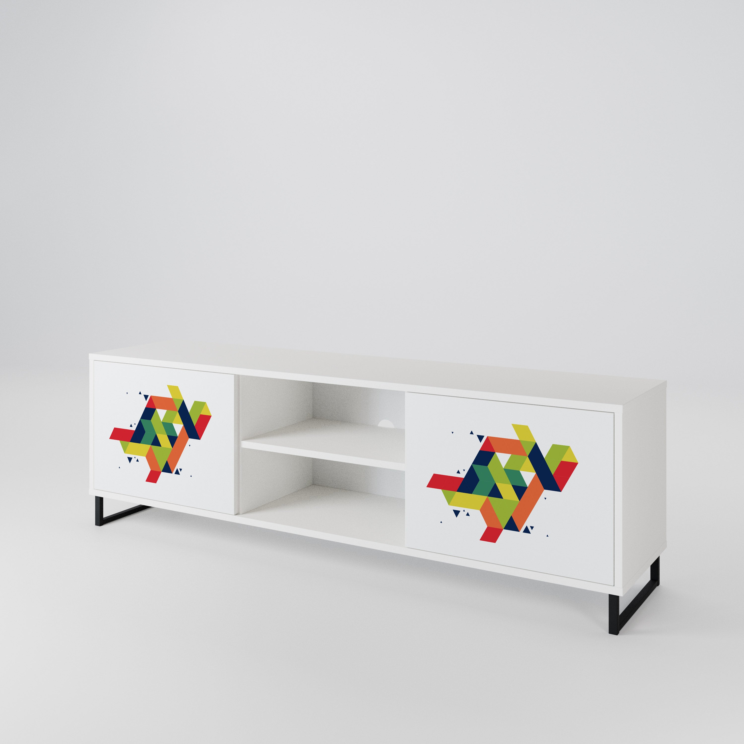 FUTURE SIGN 2-Door TV Cabinet