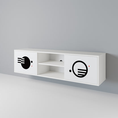 BLACK AND WHITE COMBINATION Έπιπλο τηλεόρασης 2-θυρών