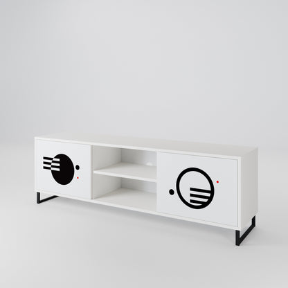 BLACK AND WHITE COMBINATION Έπιπλο τηλεόρασης 2-θυρών