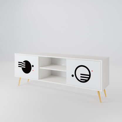 BLACK AND WHITE COMBINATION Έπιπλο τηλεόρασης 2-θυρών