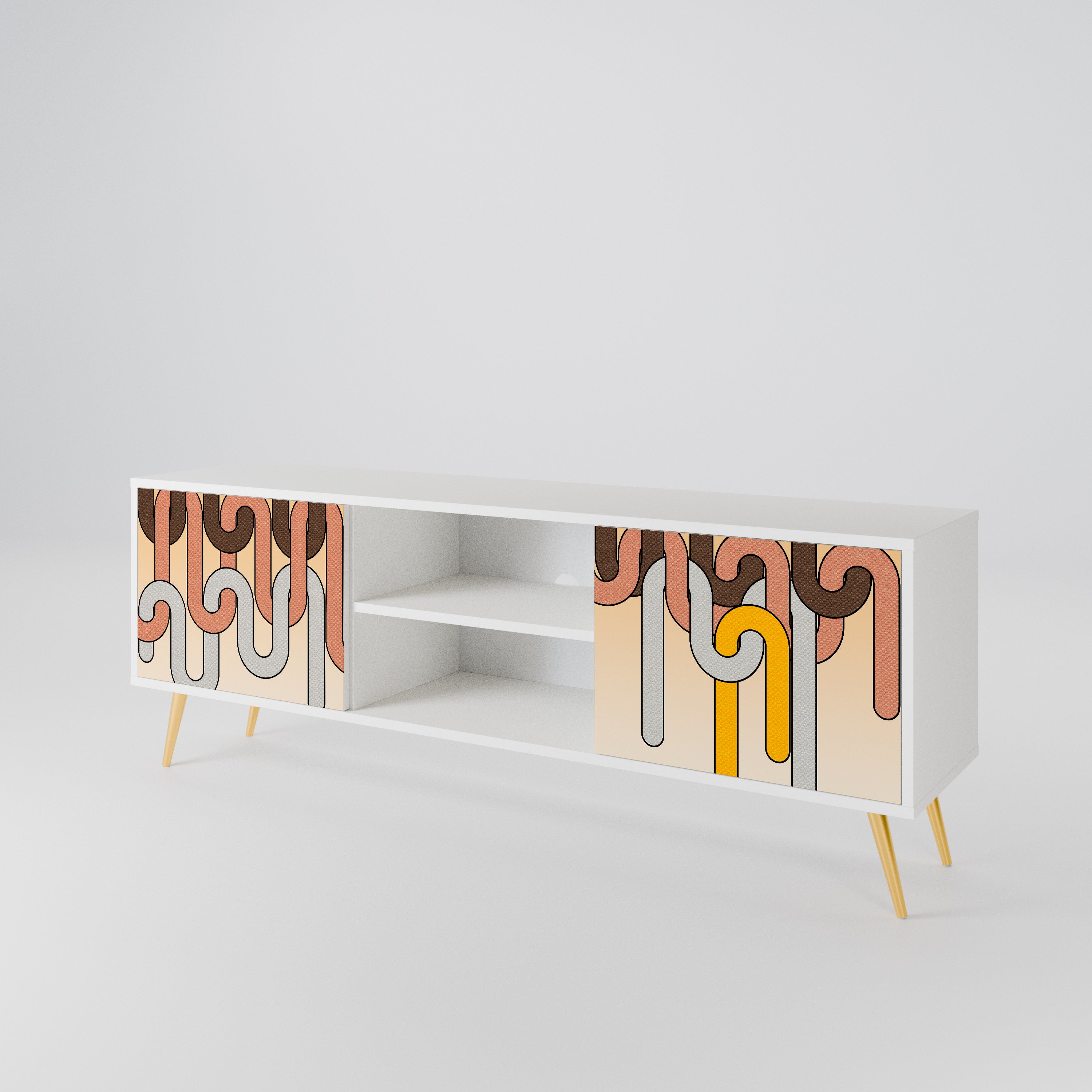 COLORFUL STRINGS 2-Door TV Cabinet