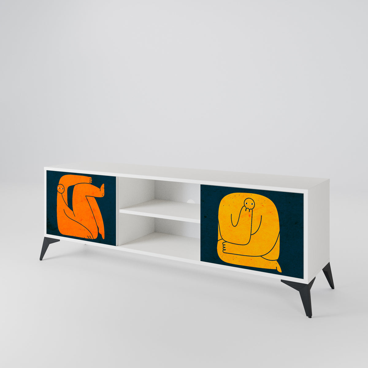 TOGETHER BUT SEPARATELY 2-Door TV Cabinet