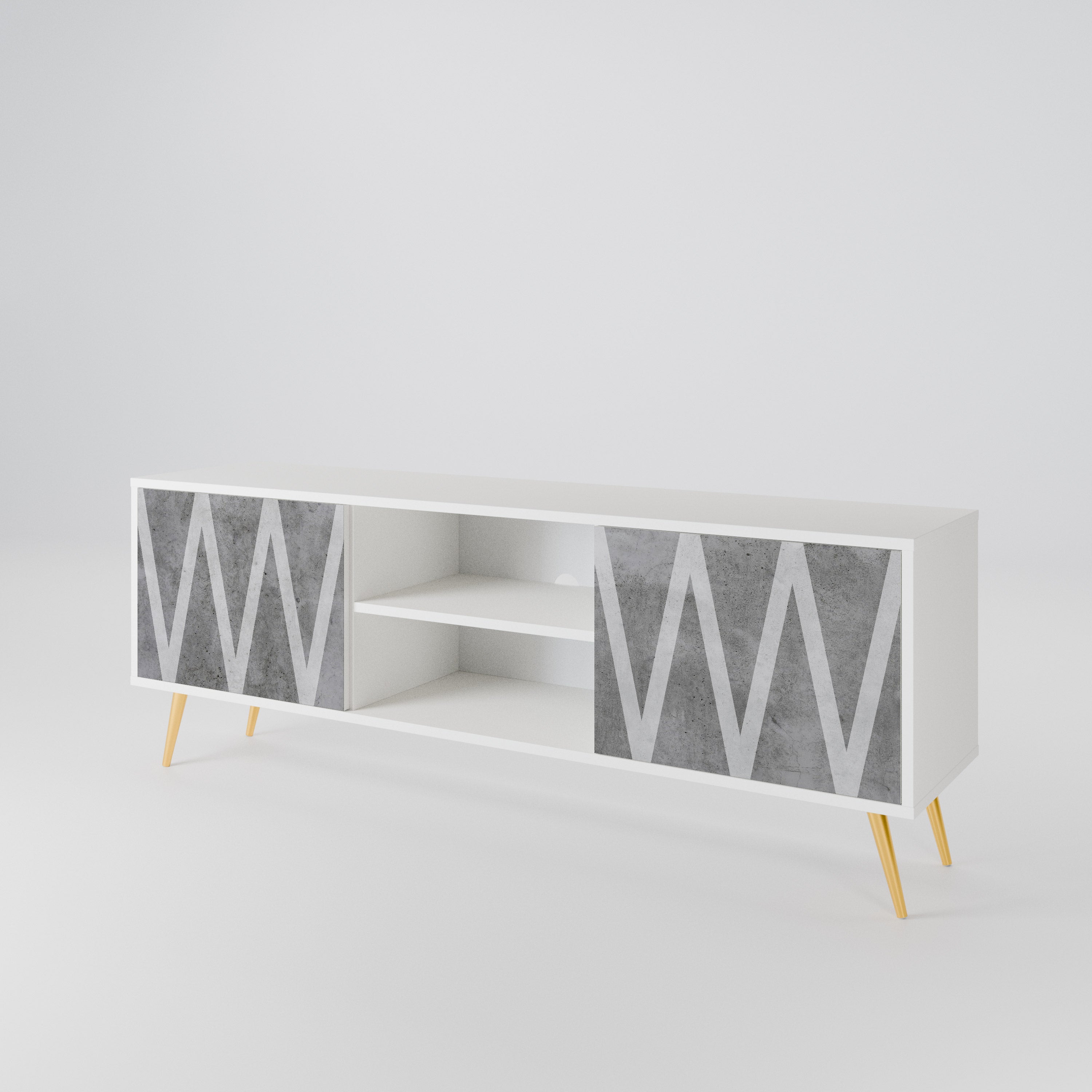 SOLID ZIG ZAG Έπιπλο τηλεόρασης 2-θυρών