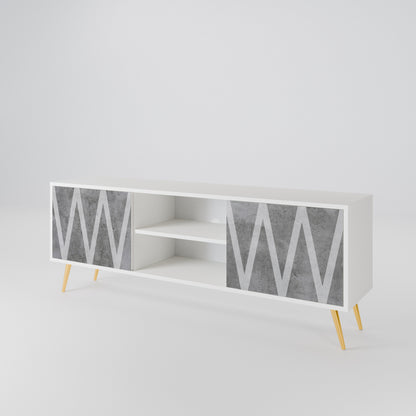 SOLID ZIG ZAG Έπιπλο τηλεόρασης 2-θυρών