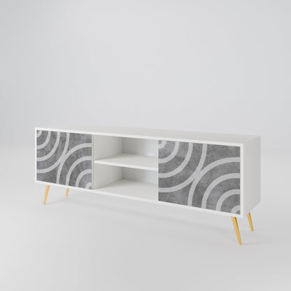 CIRCLE CONCRETE Έπιπλο τηλεόρασης 2-θυρών