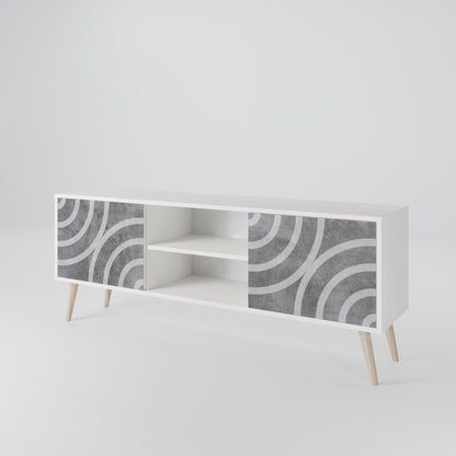 CIRCLE CONCRETE Έπιπλο τηλεόρασης 2-θυρών