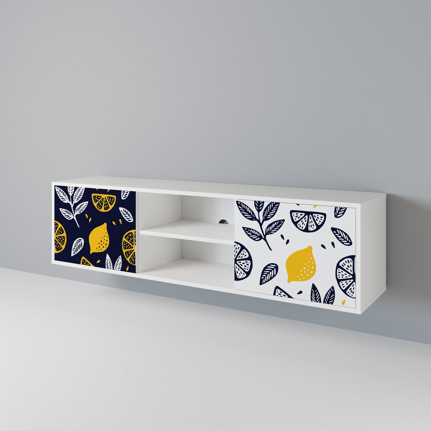 CITRUS BLACK AND WHITE Έπιπλο τηλεόρασης 2-θυρών