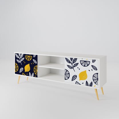 CITRUS BLACK AND WHITE Έπιπλο τηλεόρασης 2-θυρών