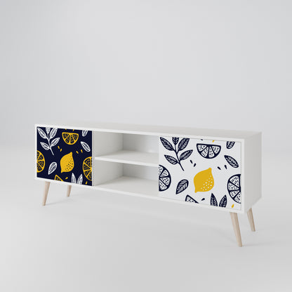 CITRUS BLACK AND WHITE Έπιπλο τηλεόρασης 2-θυρών