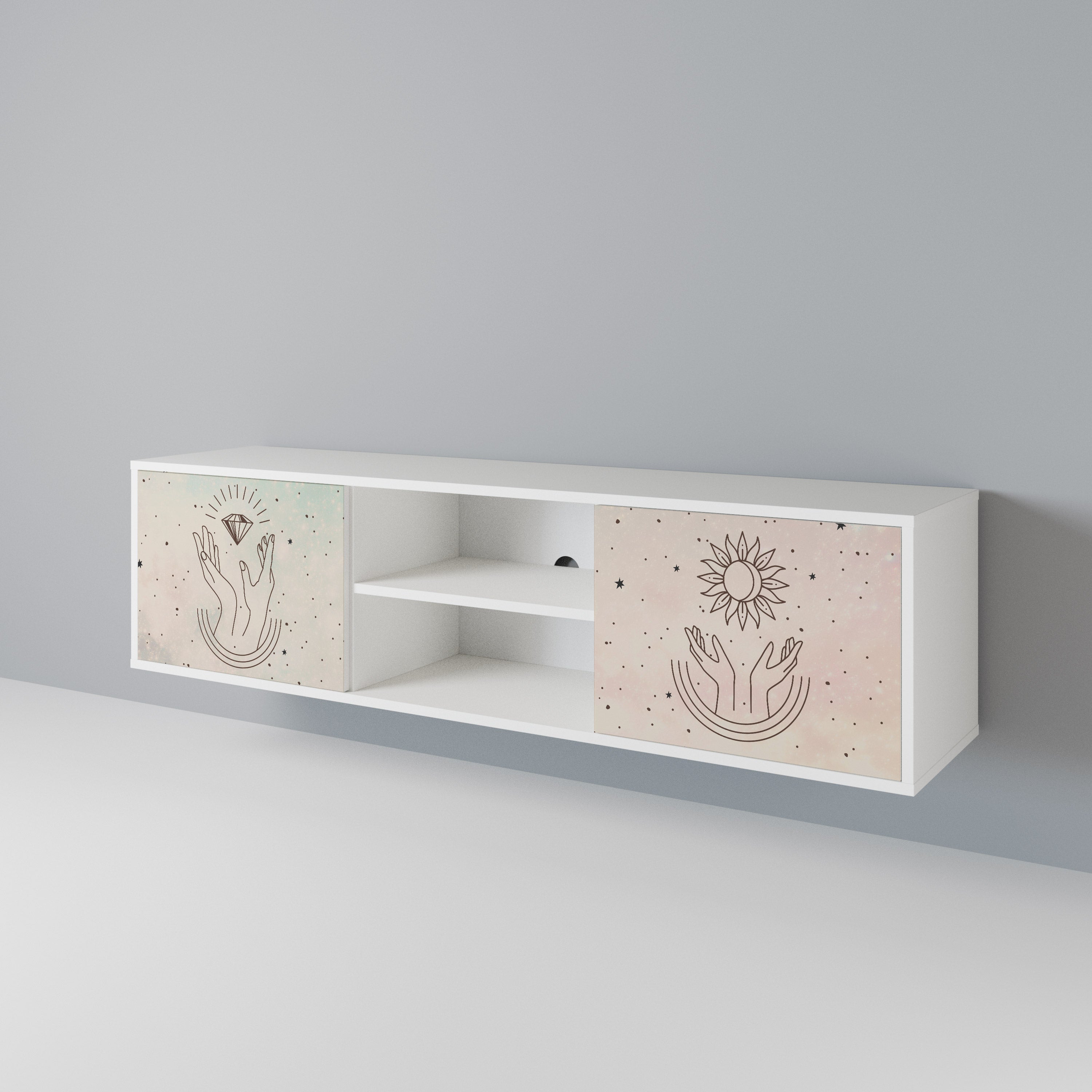DELICATE BEAUTY 2-Door TV Cabinet