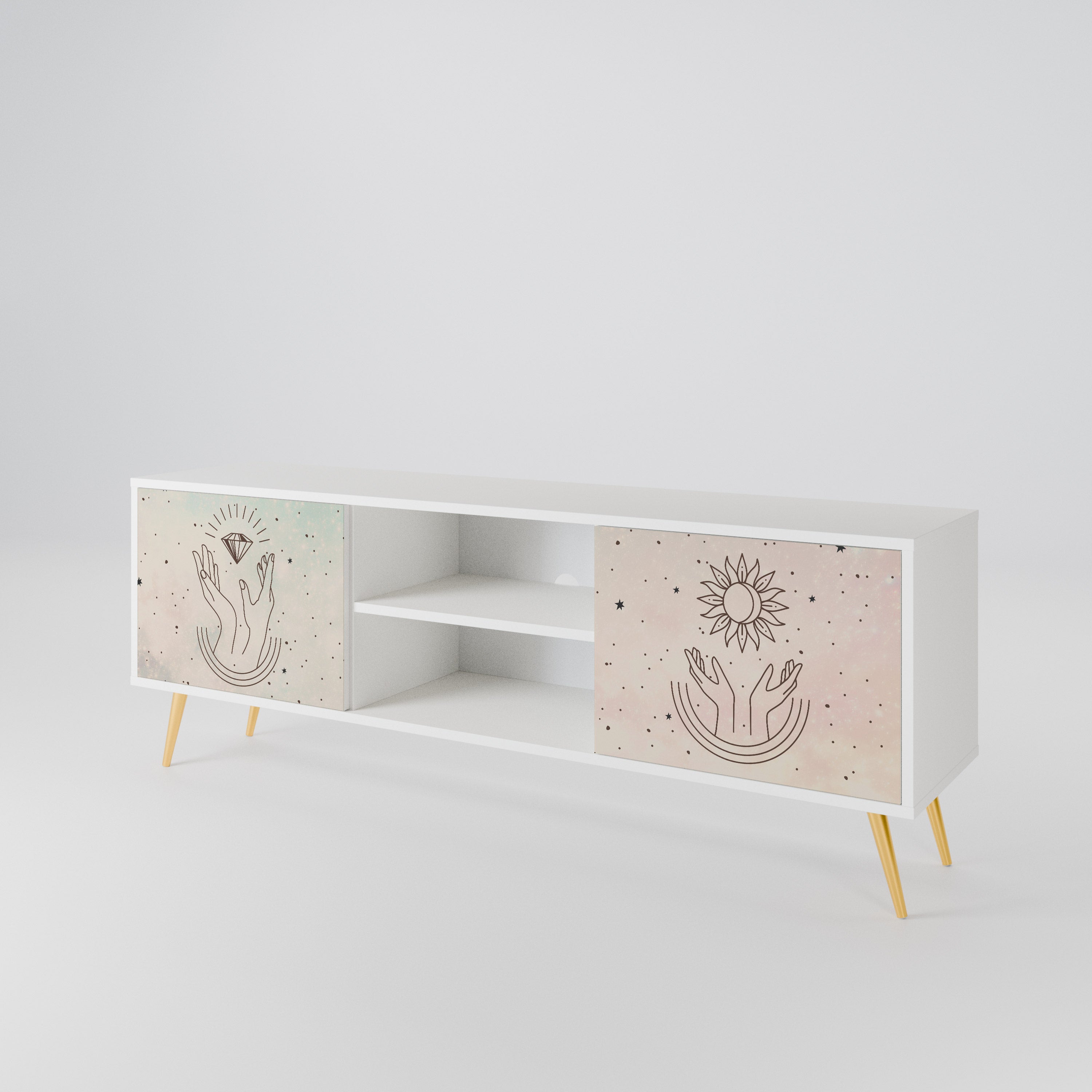 DELICATE BEAUTY 2-Door TV Cabinet