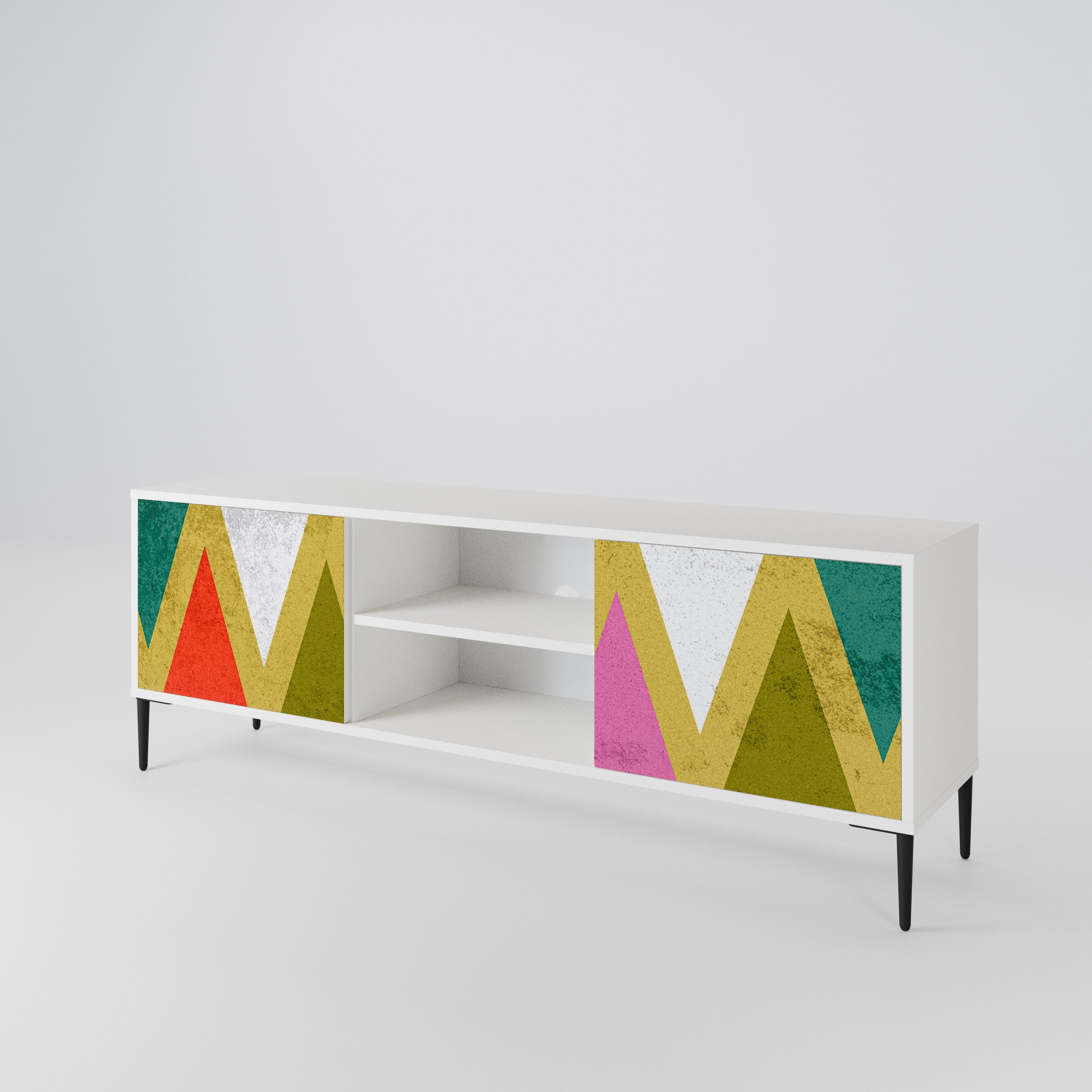 COLORFUL TRIANGLES Έπιπλο τηλεόρασης 2-θυρών