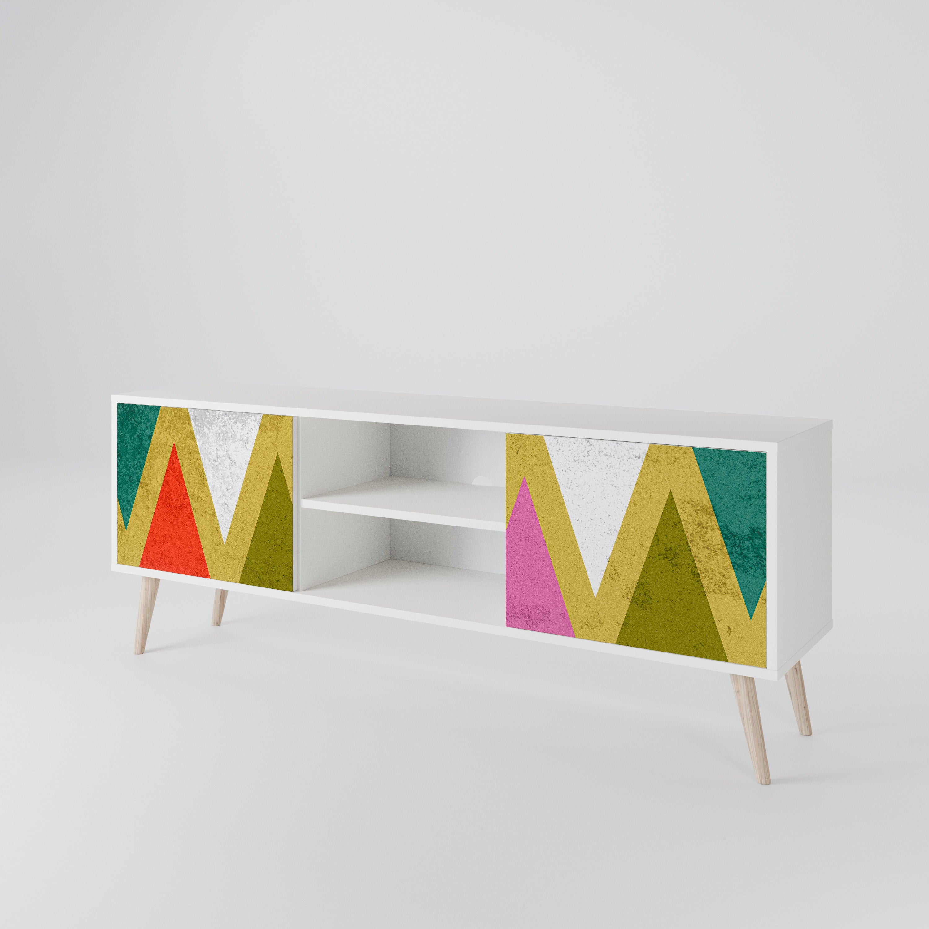 COLORFUL TRIANGLES Έπιπλο τηλεόρασης 2-θυρών