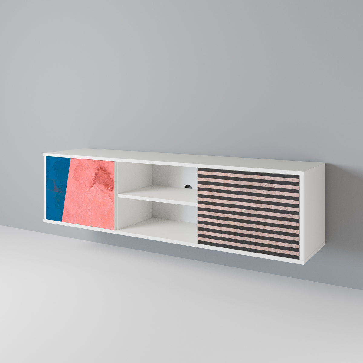 GLAMOROUS STRIPE 2-Door TV Cabinet