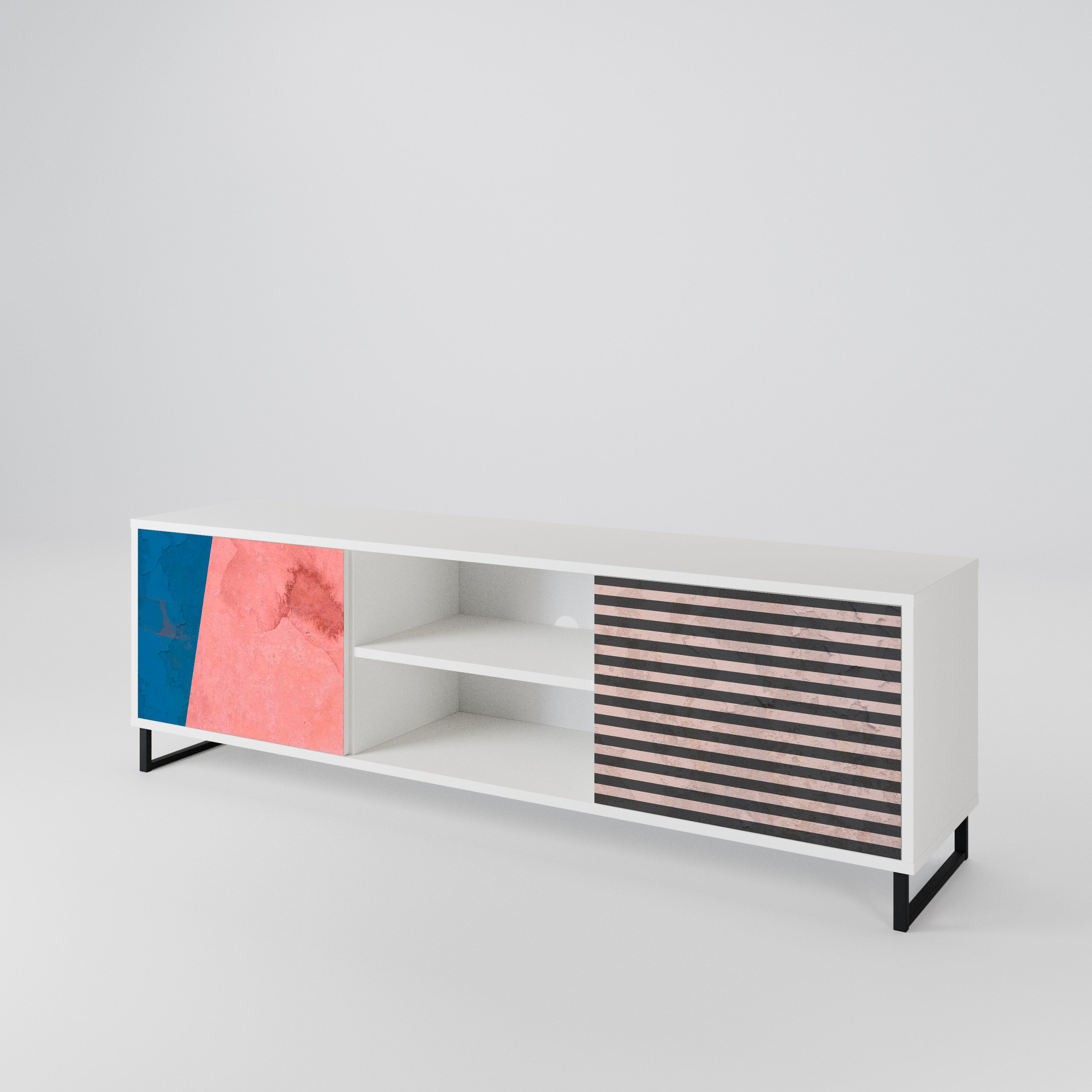 GLAMOROUS STRIPE Έπιπλο τηλεόρασης 2-θυρών