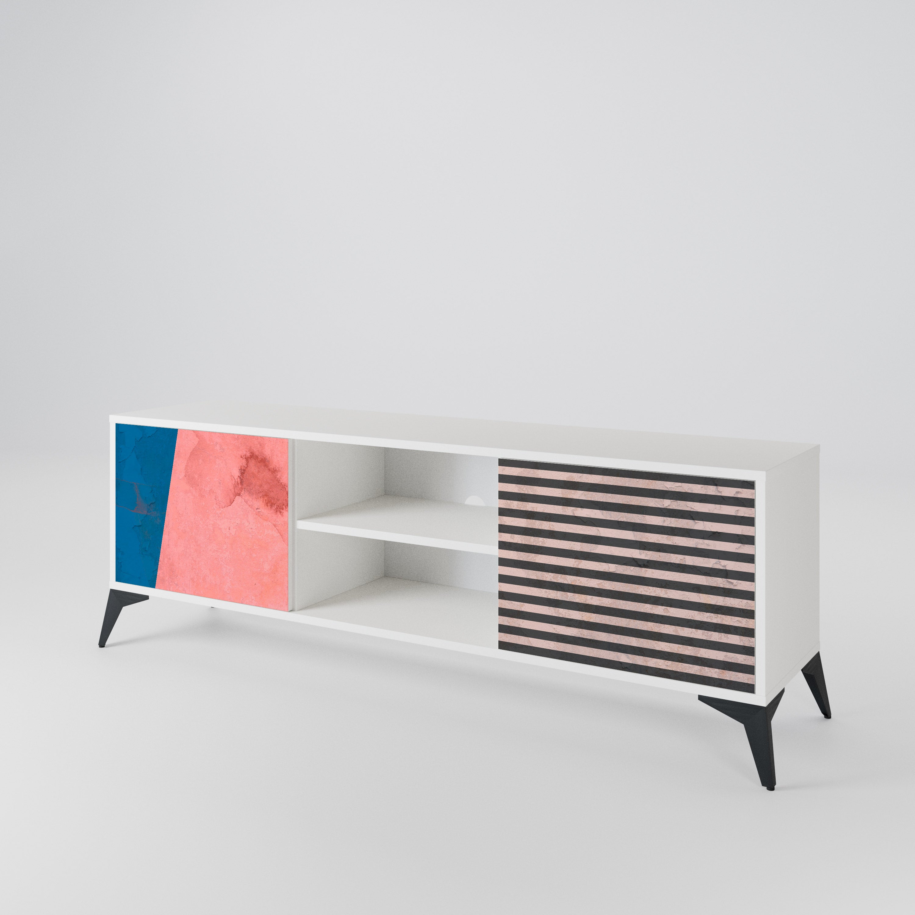 GLAMOROUS STRIPE Έπιπλο τηλεόρασης 2-θυρών