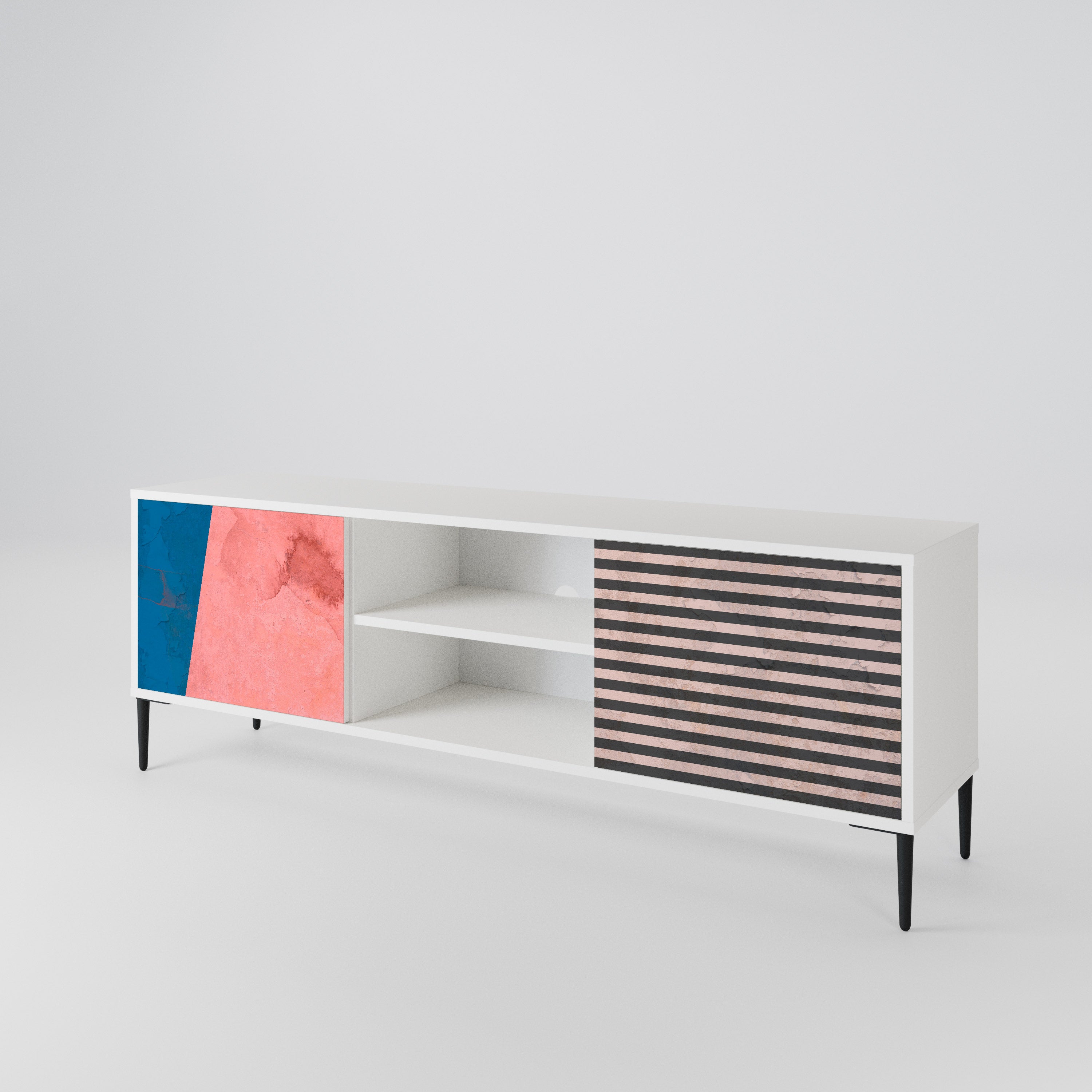GLAMOROUS STRIPE Έπιπλο τηλεόρασης 2-θυρών