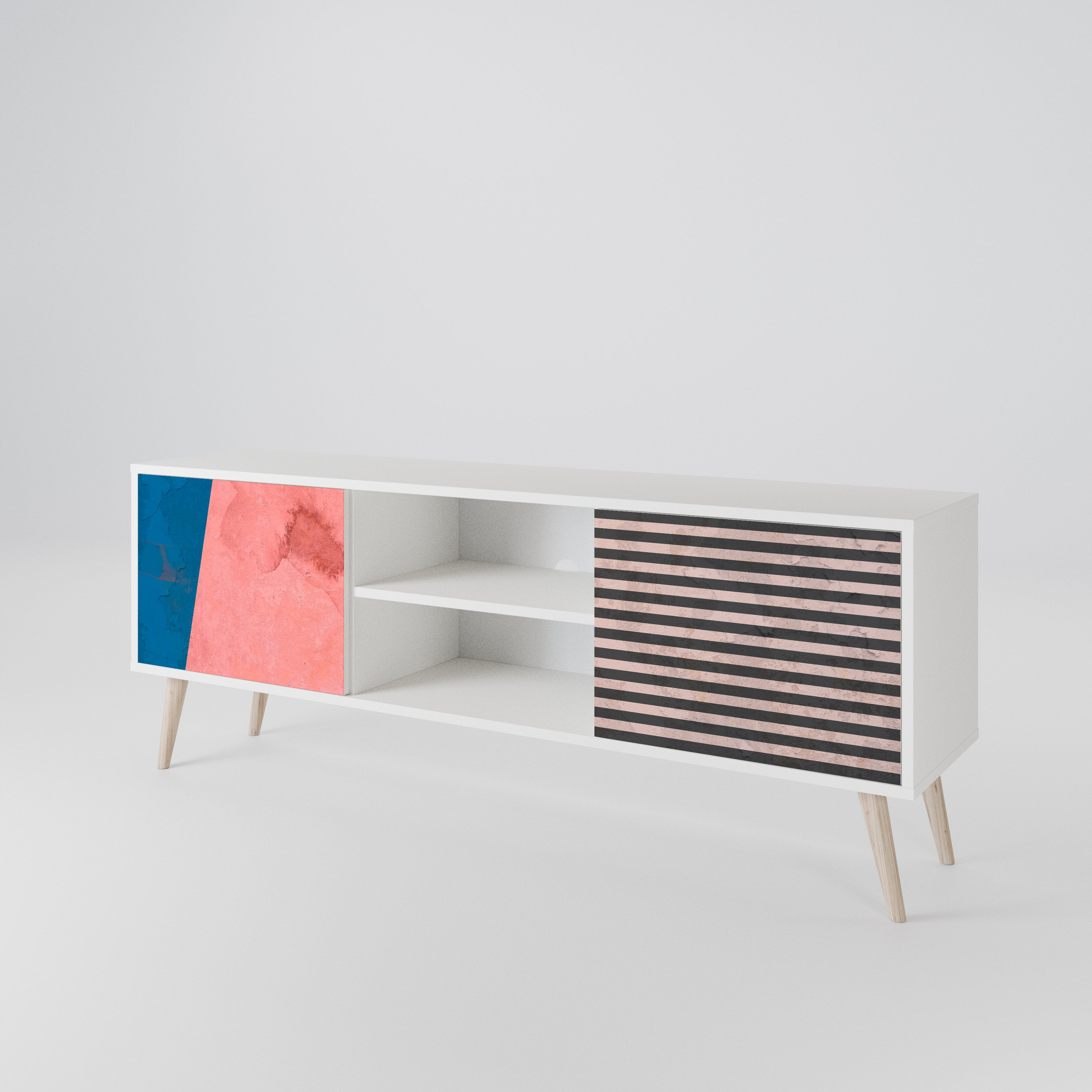GLAMOROUS STRIPE Έπιπλο τηλεόρασης 2-θυρών