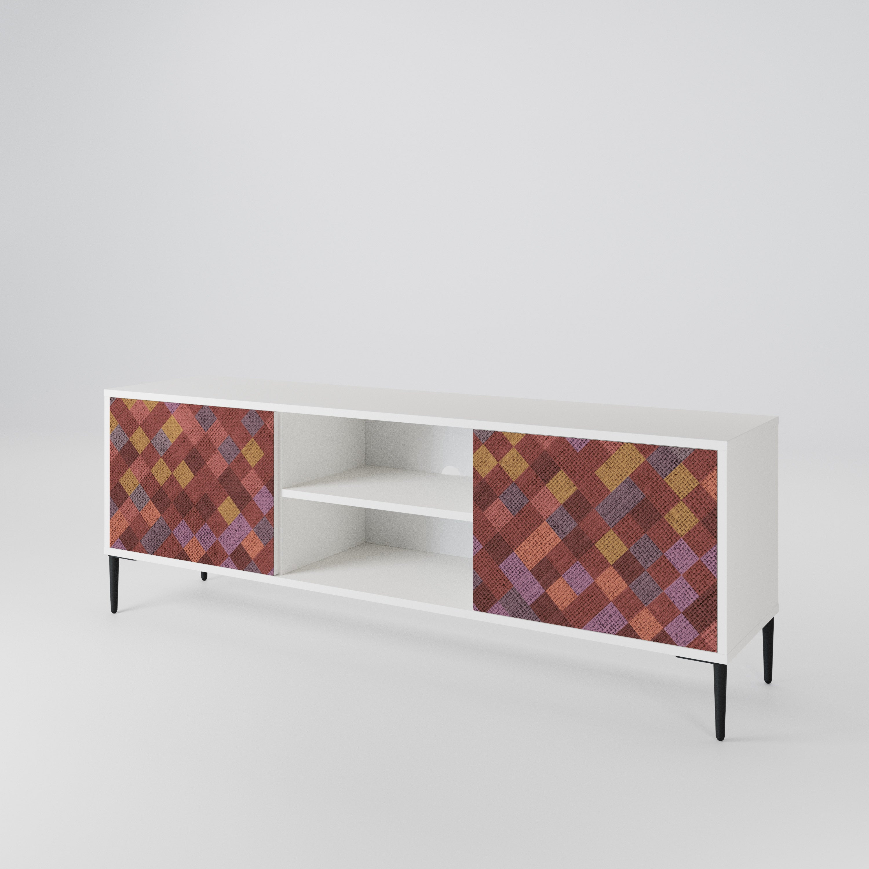 PAINTED SQUARES Έπιπλο τηλεόρασης 2-θυρών