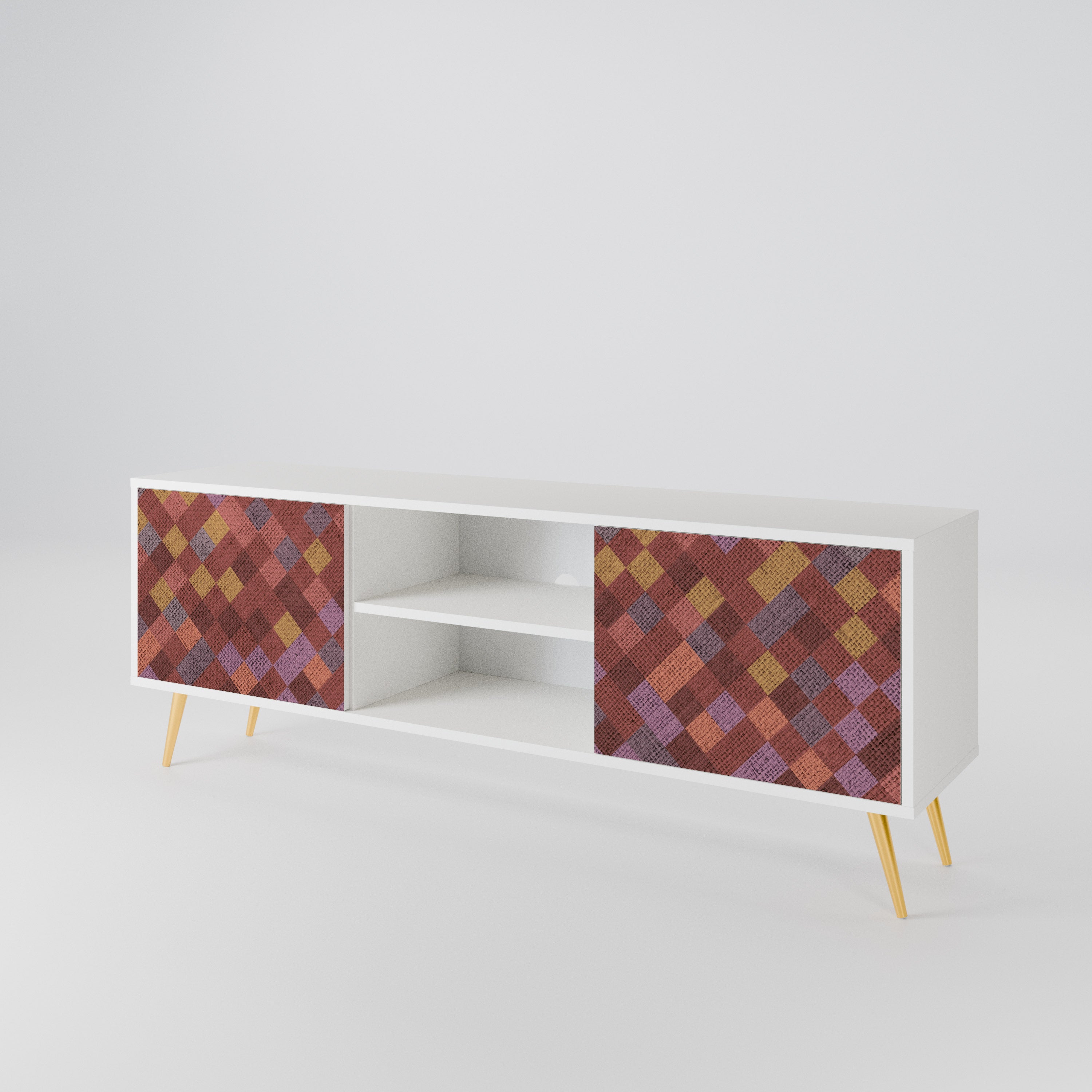 PAINTED SQUARES Έπιπλο τηλεόρασης 2-θυρών