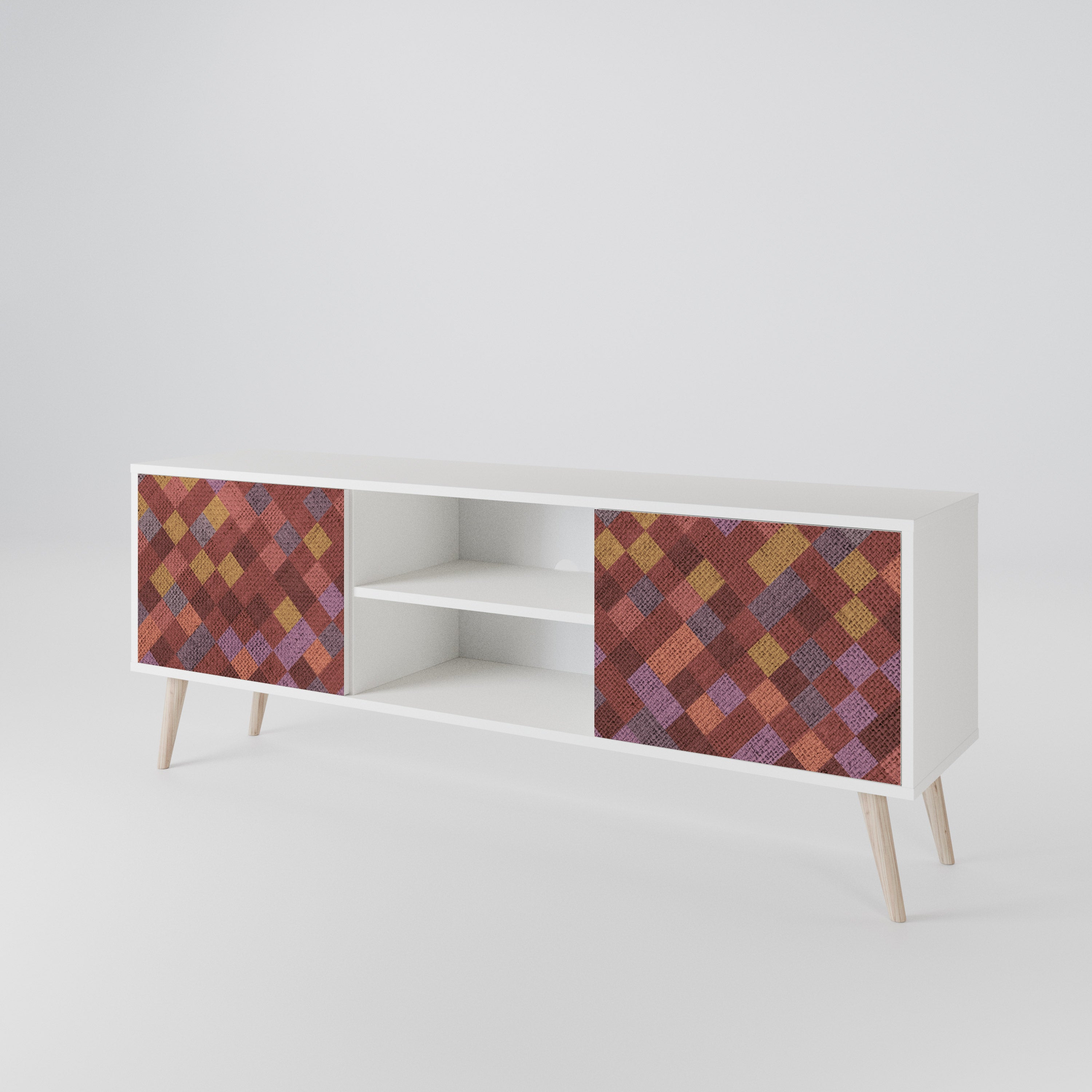 PAINTED SQUARES Έπιπλο τηλεόρασης 2-θυρών