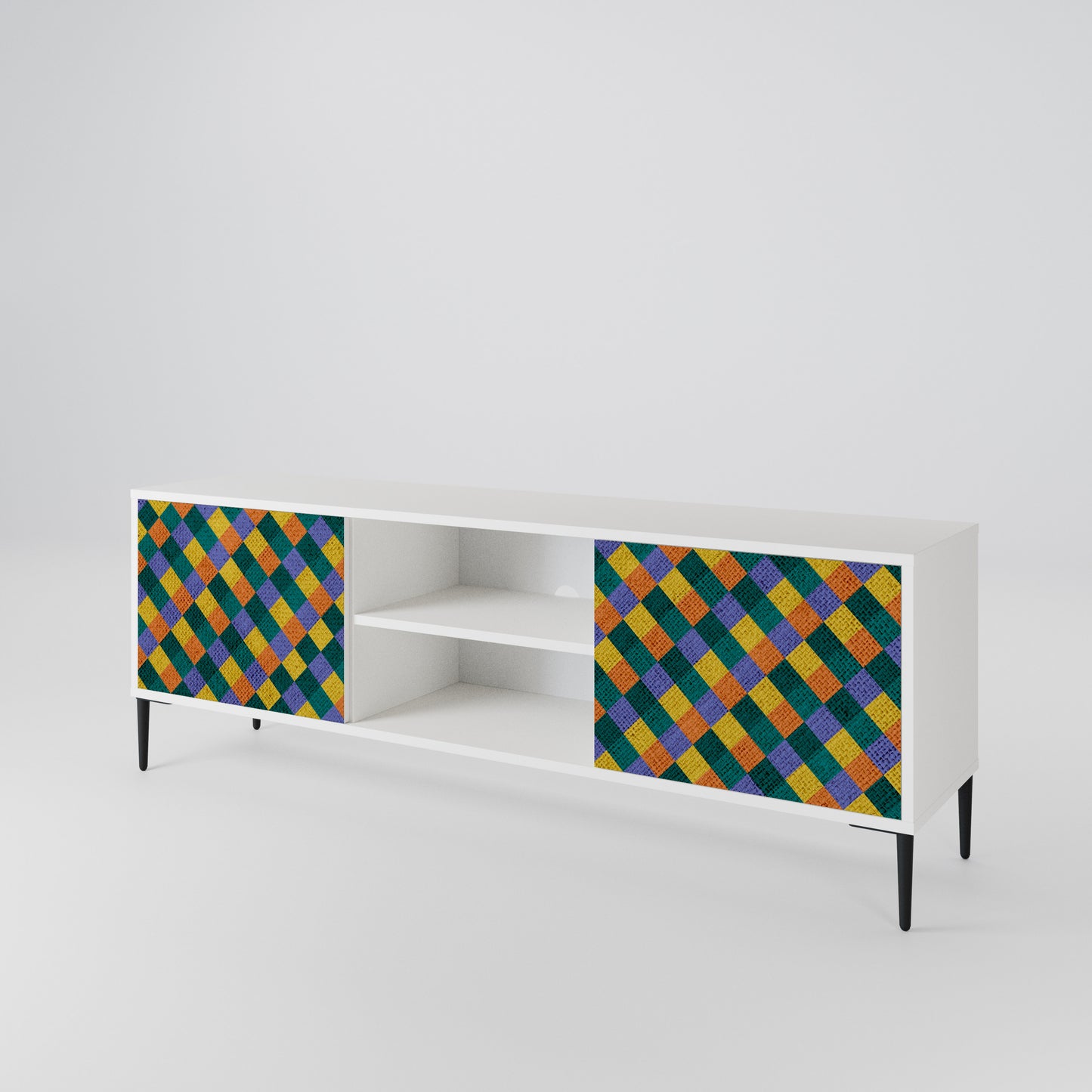 PAINTED SQUARES MIX Έπιπλο τηλεόρασης 2-θυρών