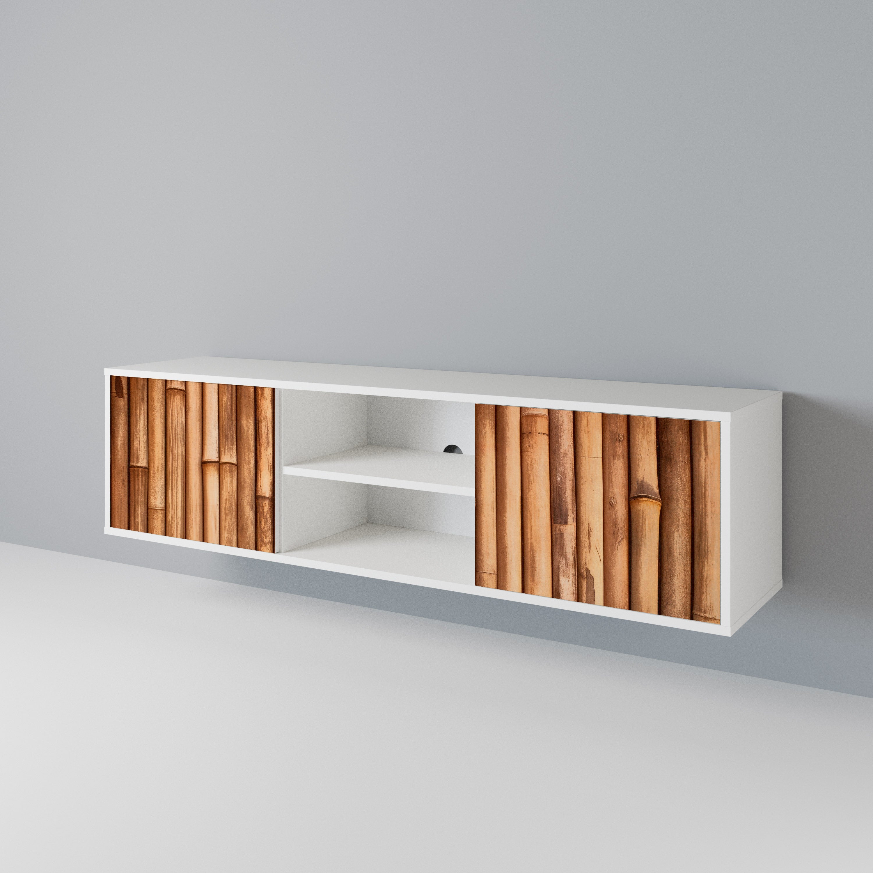 NATURAL WOOD Έπιπλο τηλεόρασης 2-θυρών