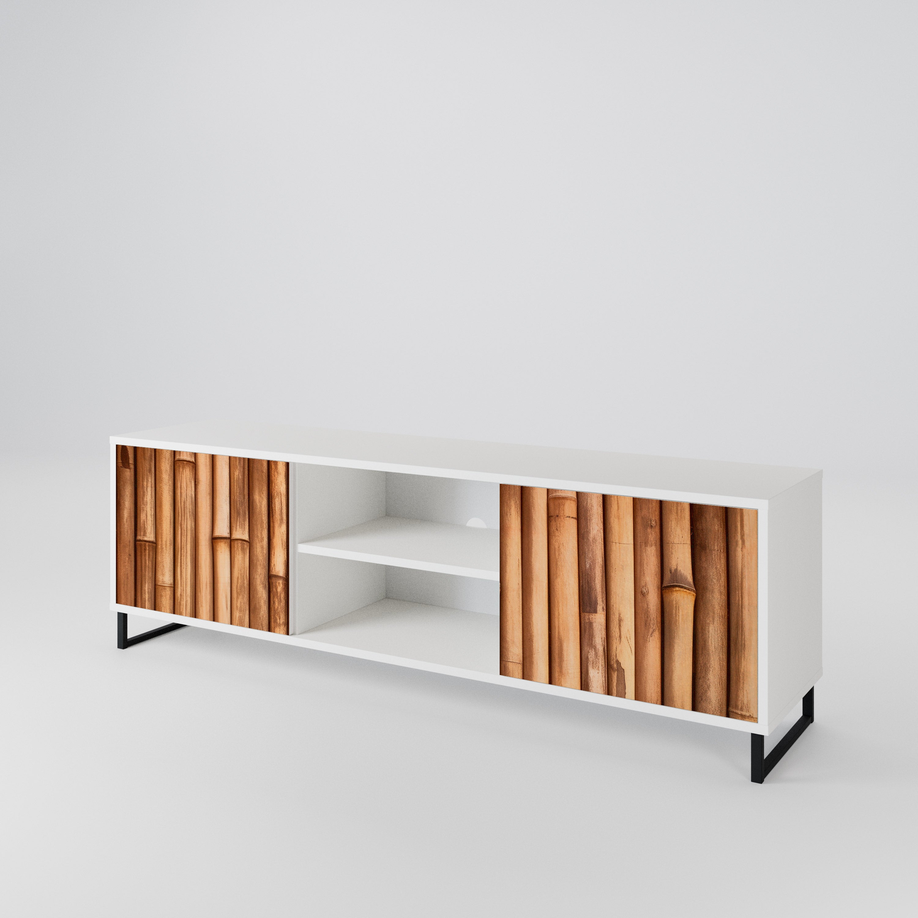 NATURAL WOOD Έπιπλο τηλεόρασης 2-θυρών