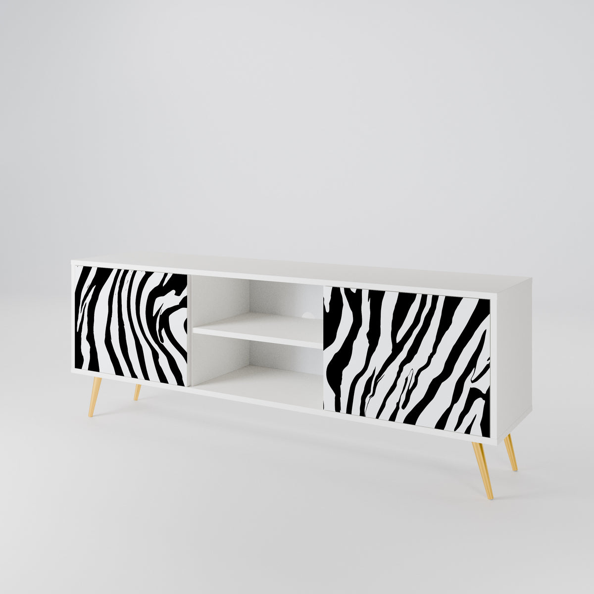 SPLENDID ZEBRA Έπιπλο τηλεόρασης 2-θυρών