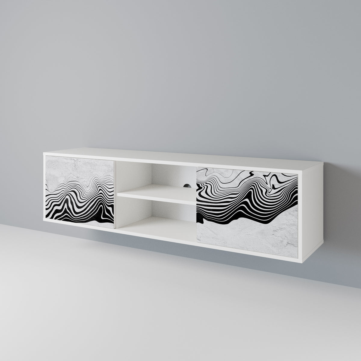 MONOCHROME MIRAGE Έπιπλο τηλεόρασης 2-θυρών