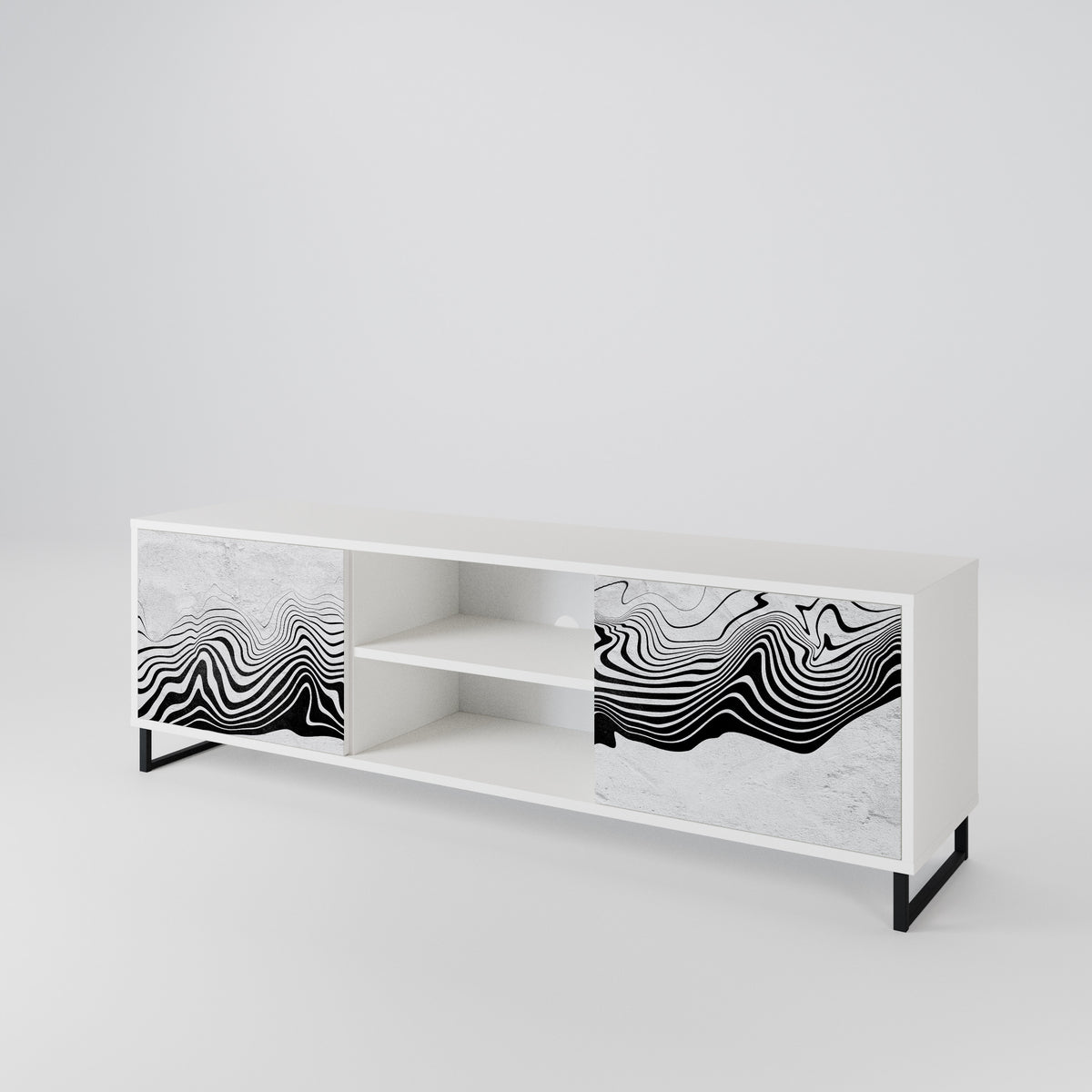 MONOCHROME MIRAGE Έπιπλο τηλεόρασης 2-θυρών